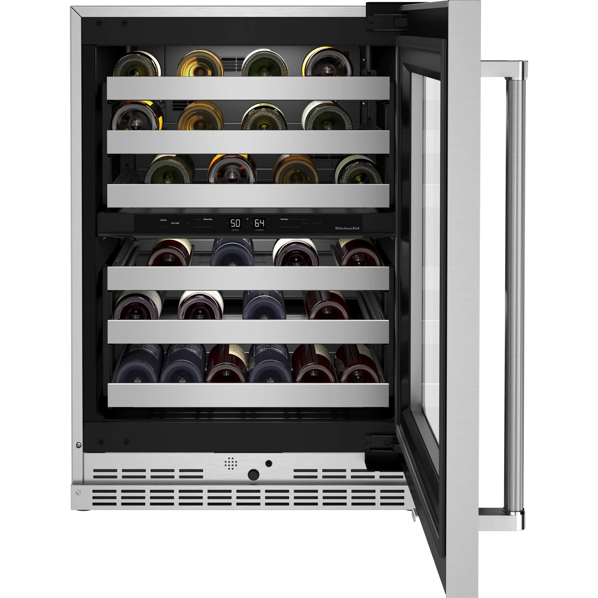 KitchenAid 24" Undercounter Wine Cellar with Glass Door and Metal-Front Racks - Stainless Steel (KUWR314KSS) - Image 5