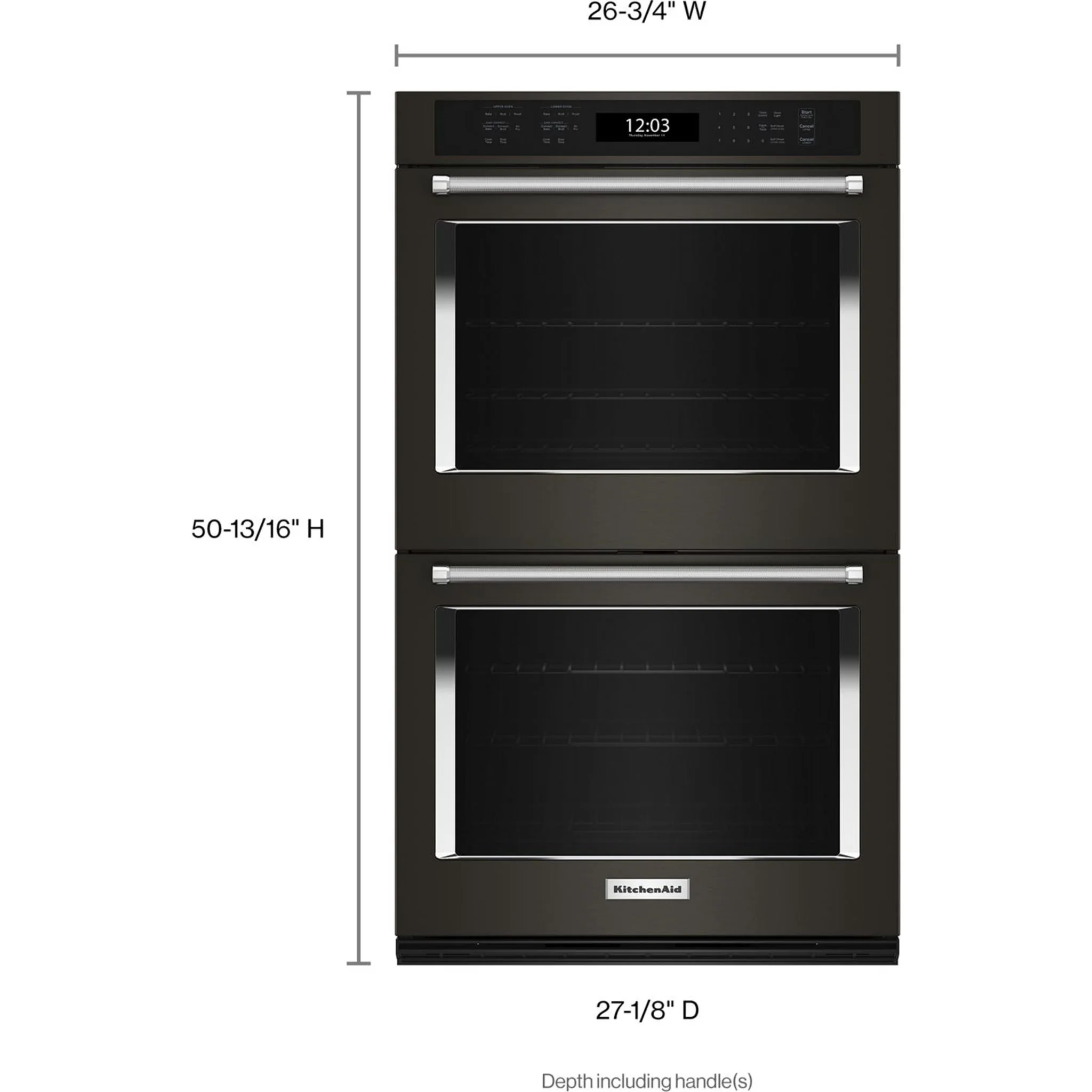 KitchenAid  27" Double Wall Oven with Air Fry Mode - Black Stainless Steel (KOED527PBS) - Image 6