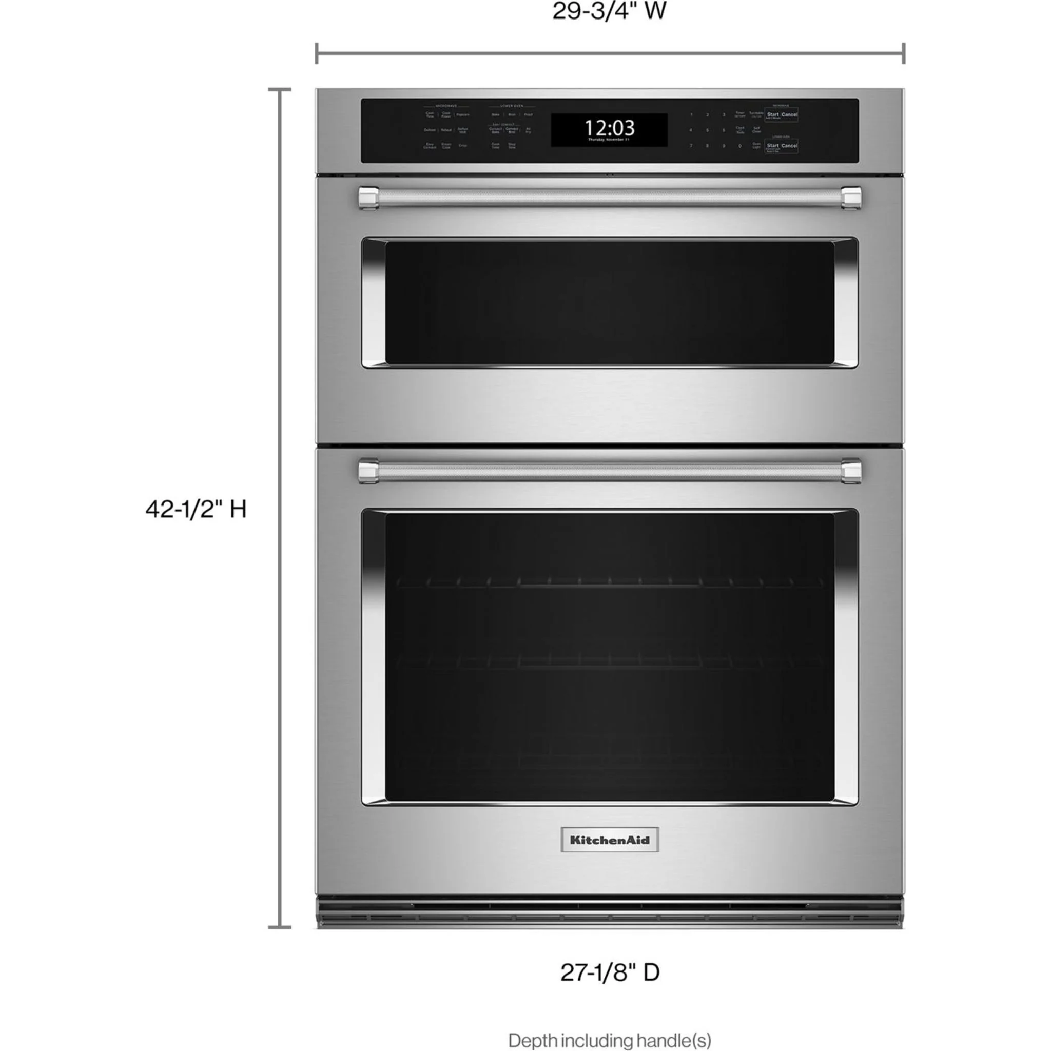 KitchenAid  30" Combination Microwave Wall Oven with Air Fry Mode - Stainless Steel (KOEC530PSS) - Image 5