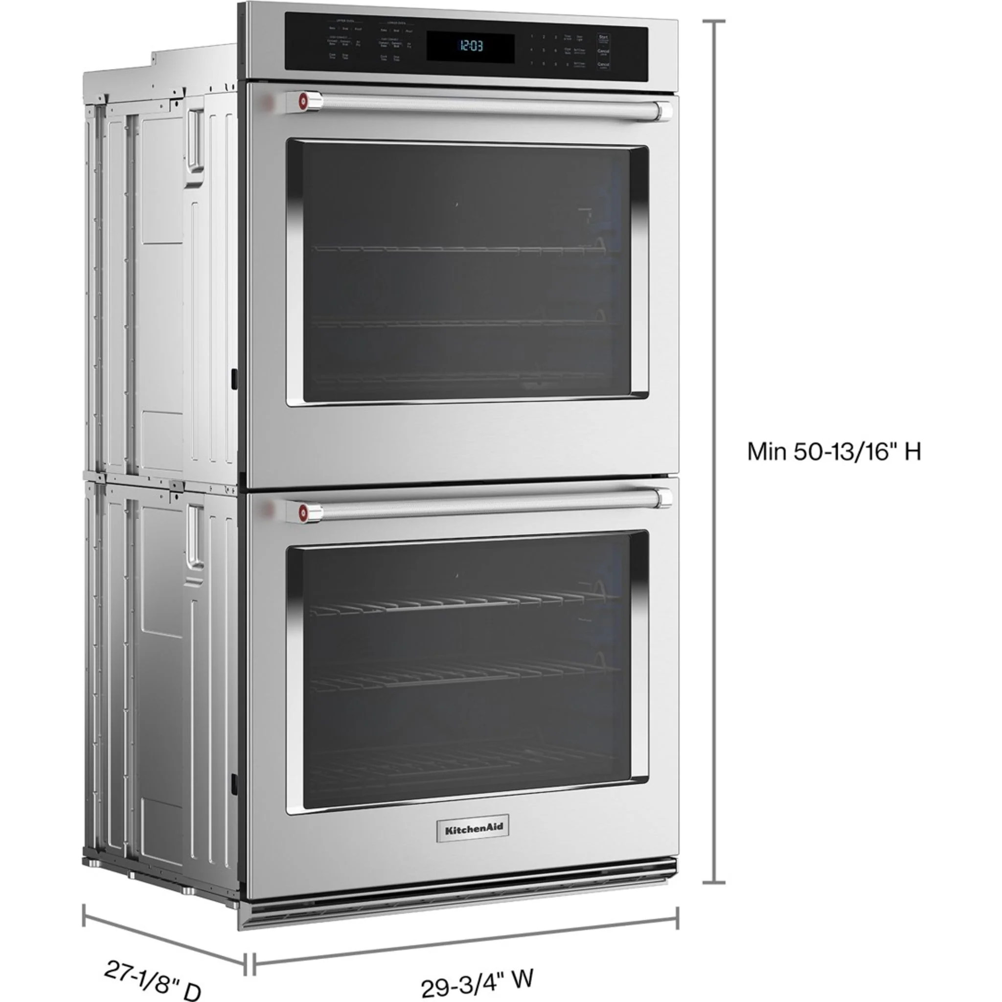 KitchenAid  30" Double Wall Oven with Air Fry Mode - Stainless Steel (KOED530PPS) - Image 2