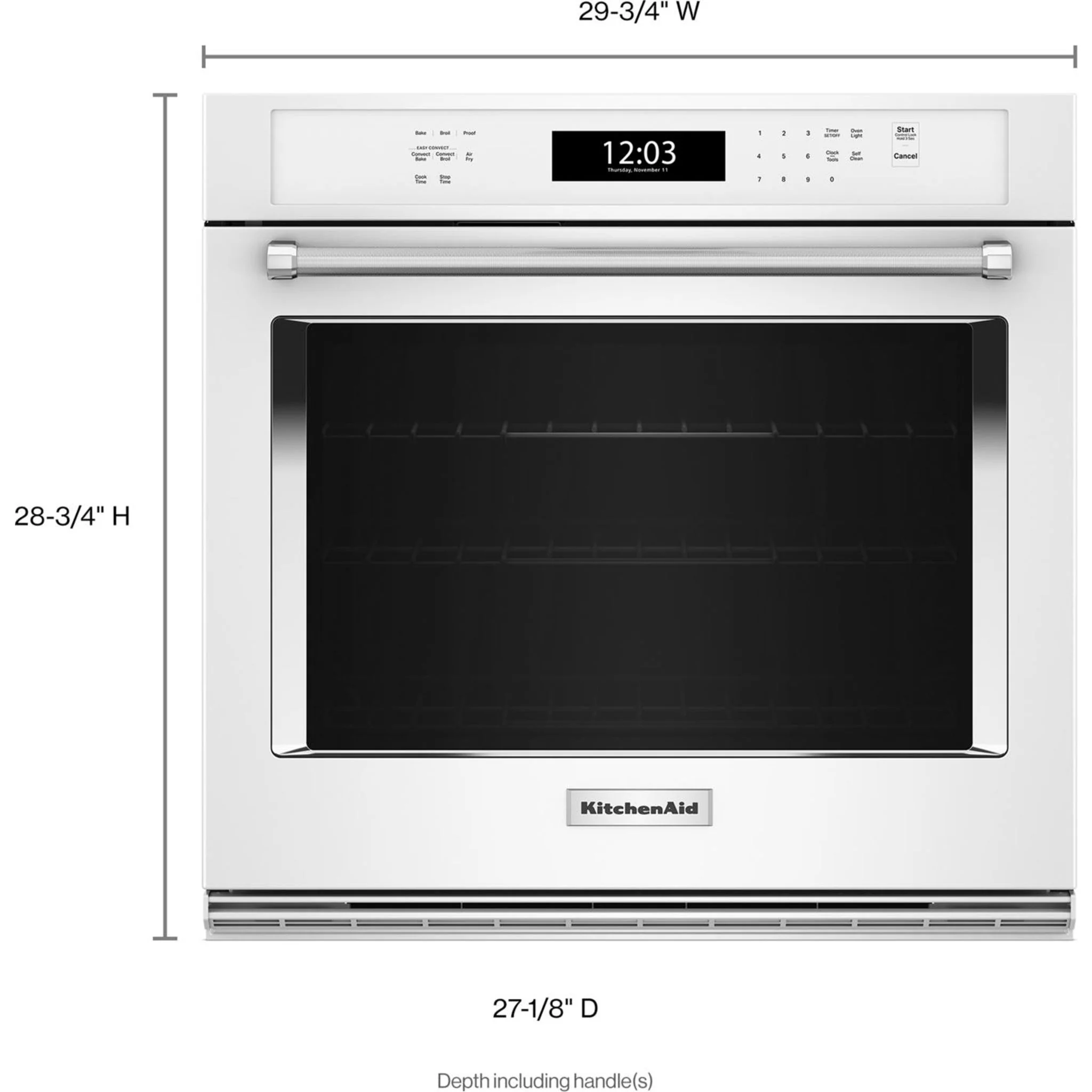 KitchenAid  30" Single Wall Oven with Air Fry Mode - White (KOES530PWH) - Image 5
