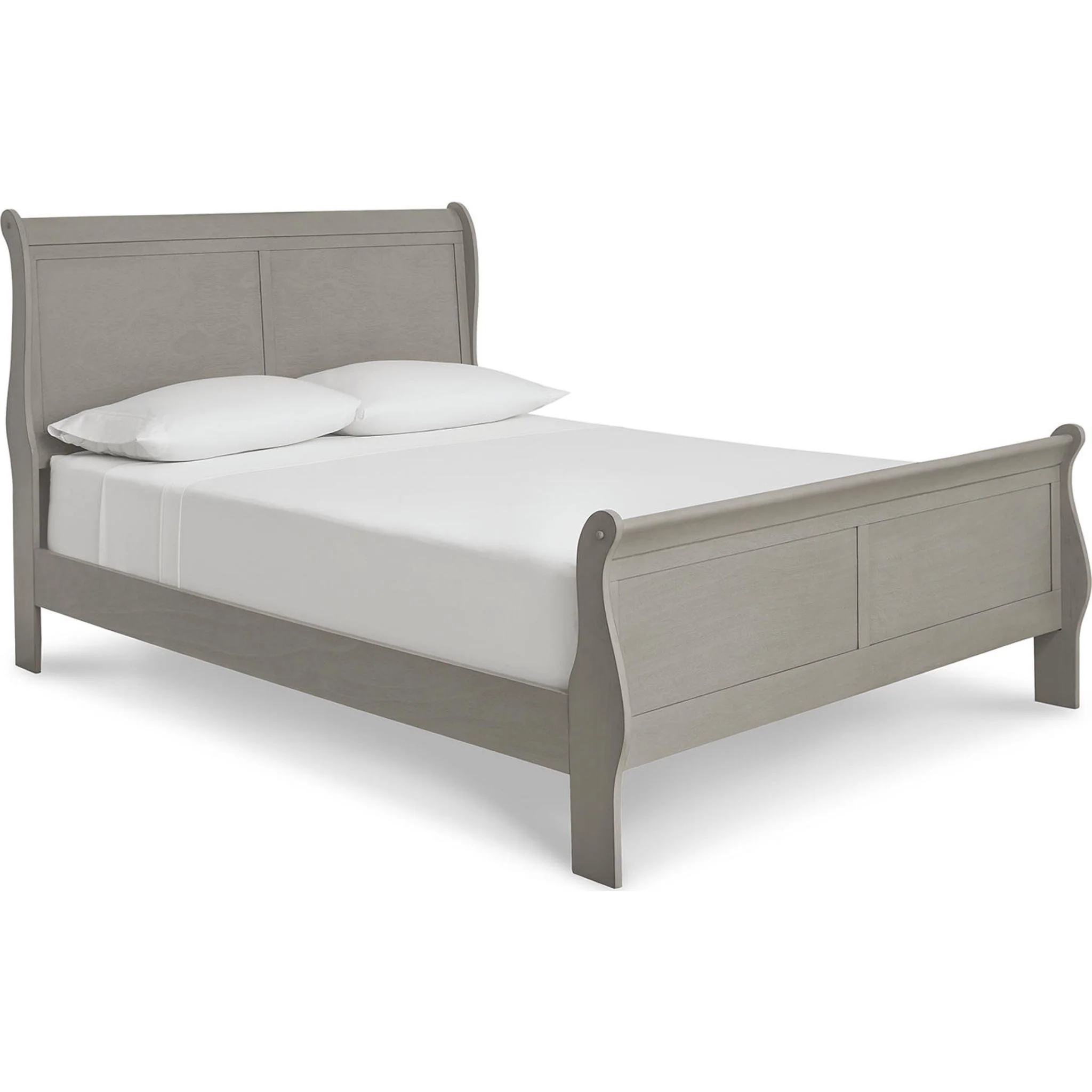 Kordasky Sleigh Bed with Mirrored Dresser - Grey - Image 18