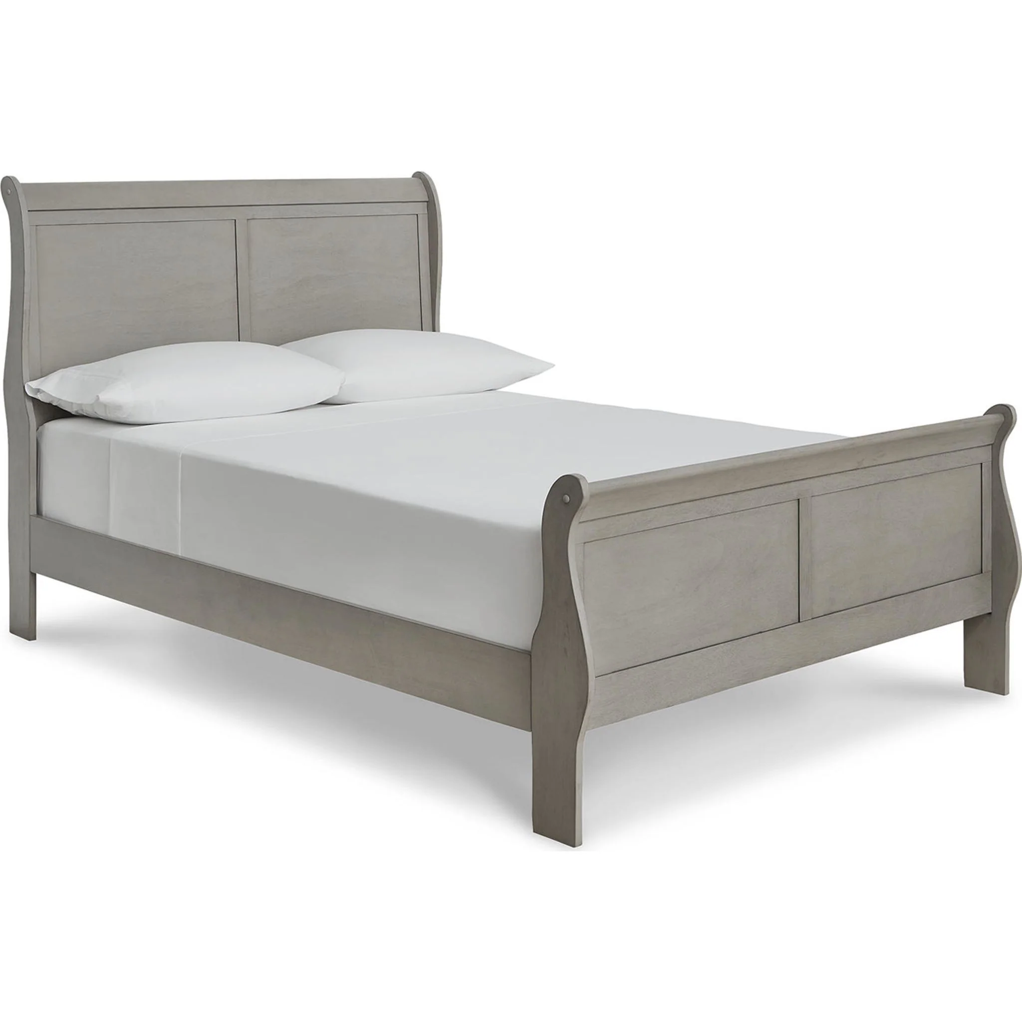 Kordasky Sleigh Bed with Mirrored Dresser - Grey - Image 41