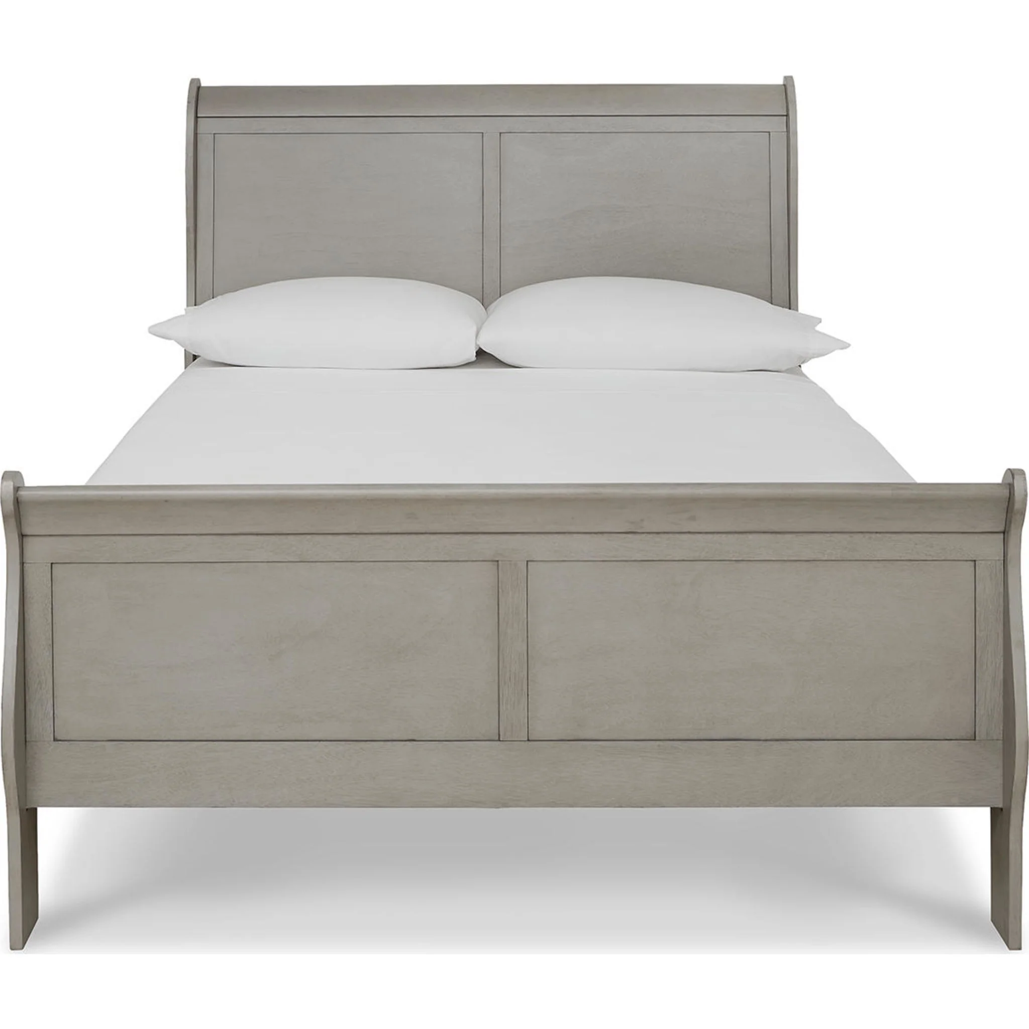 Kordasky Sleigh Bed with Mirrored Dresser - Grey - Image 42