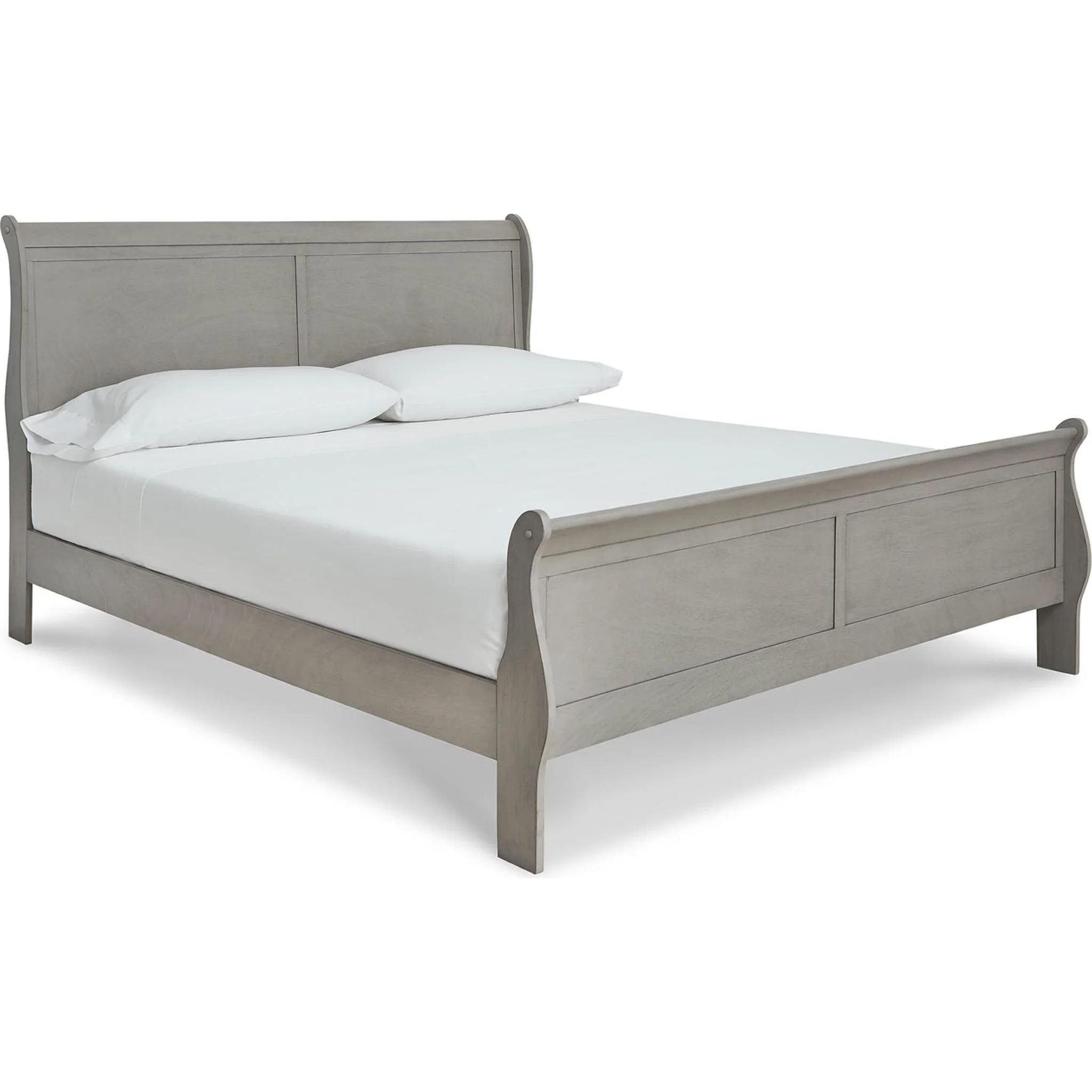 Kordasky Sleigh Bed with Mirrored Dresser - Grey - Image 64