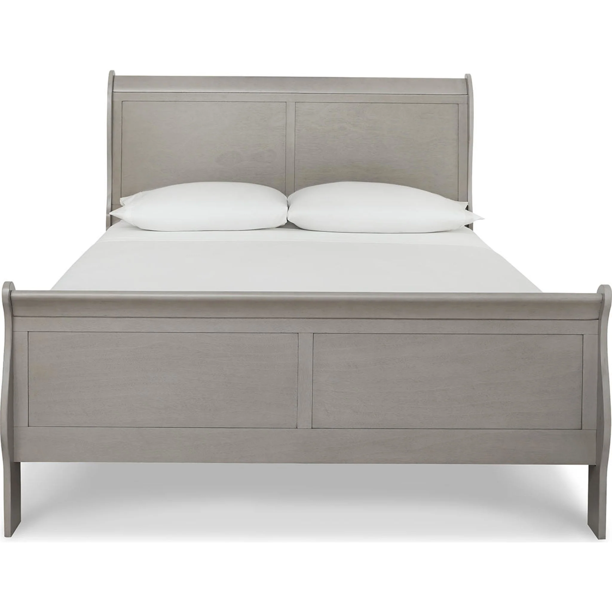 Kordasky Sleigh Bed with Mirrored Dresser - Grey - Image 8