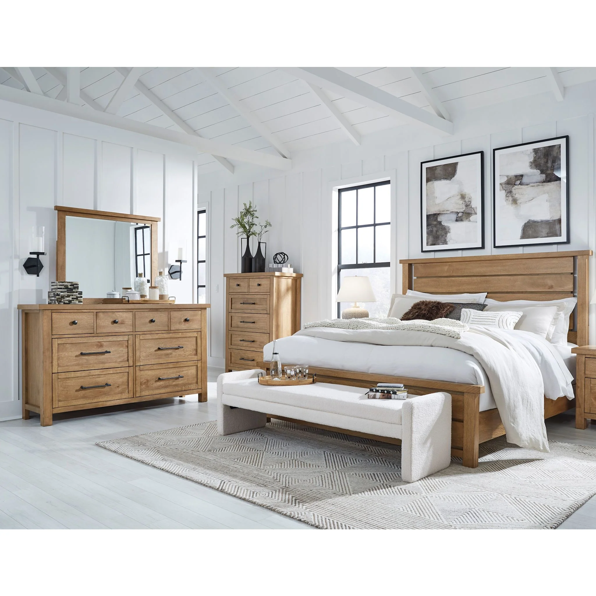 Kristiland-Exclusive 5 Piece King Panel Bedroom - Image 2
