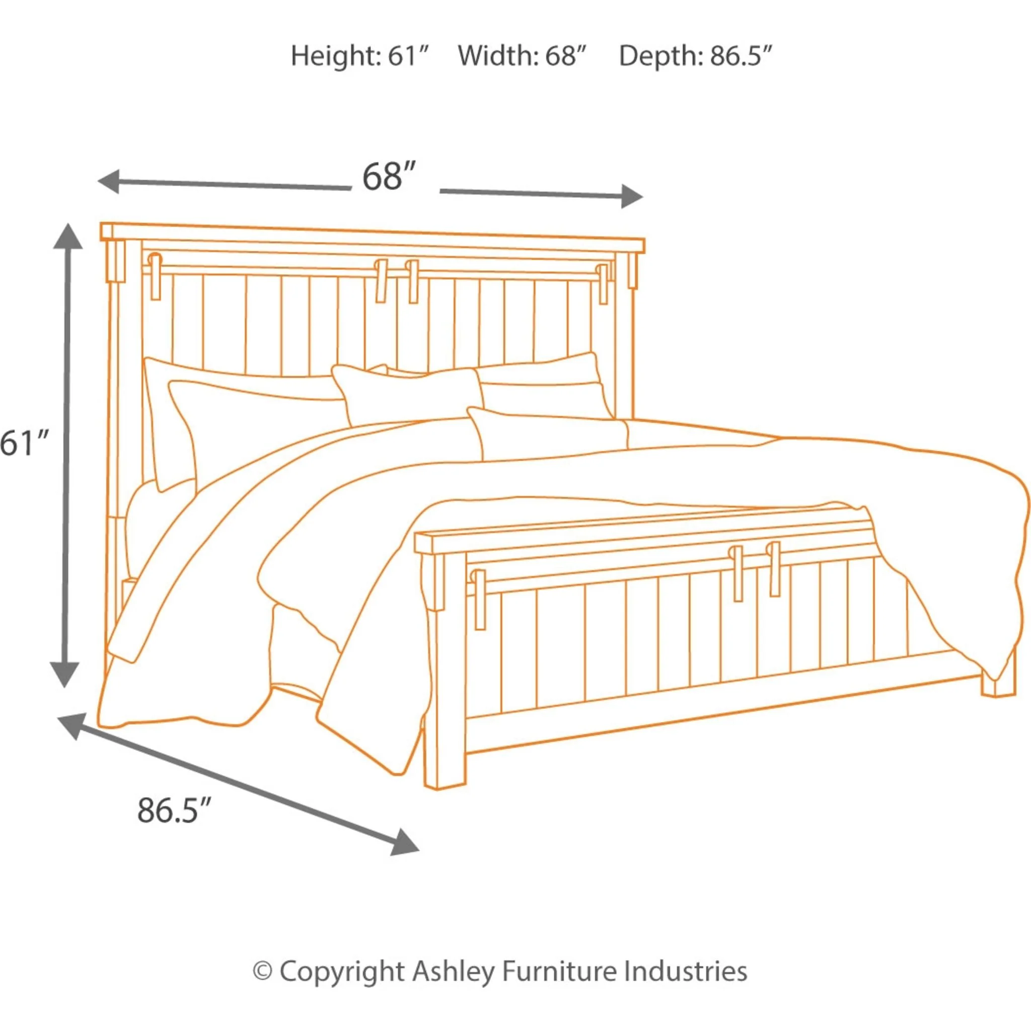 Lakeleigh 3 Piece Bed - Image 4