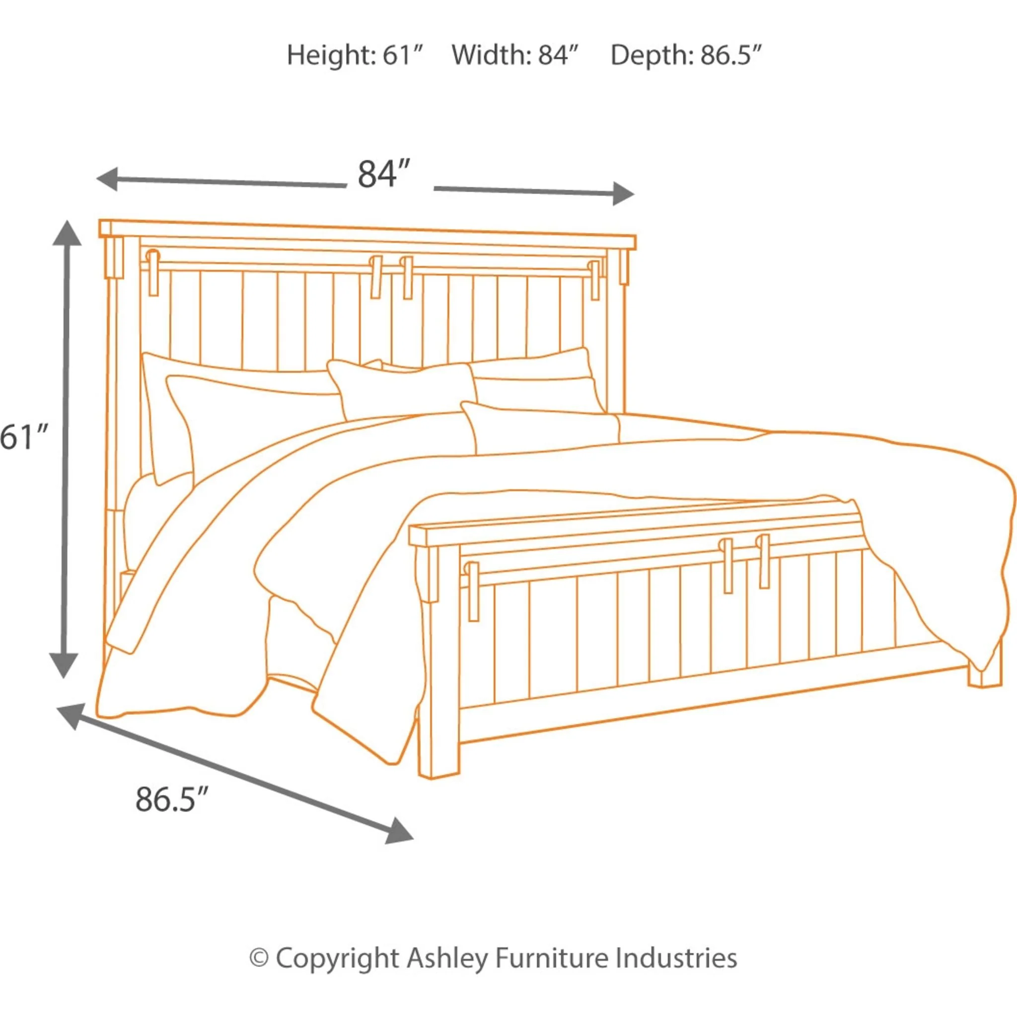 Lakeleigh 3 Piece Bed - Image 9