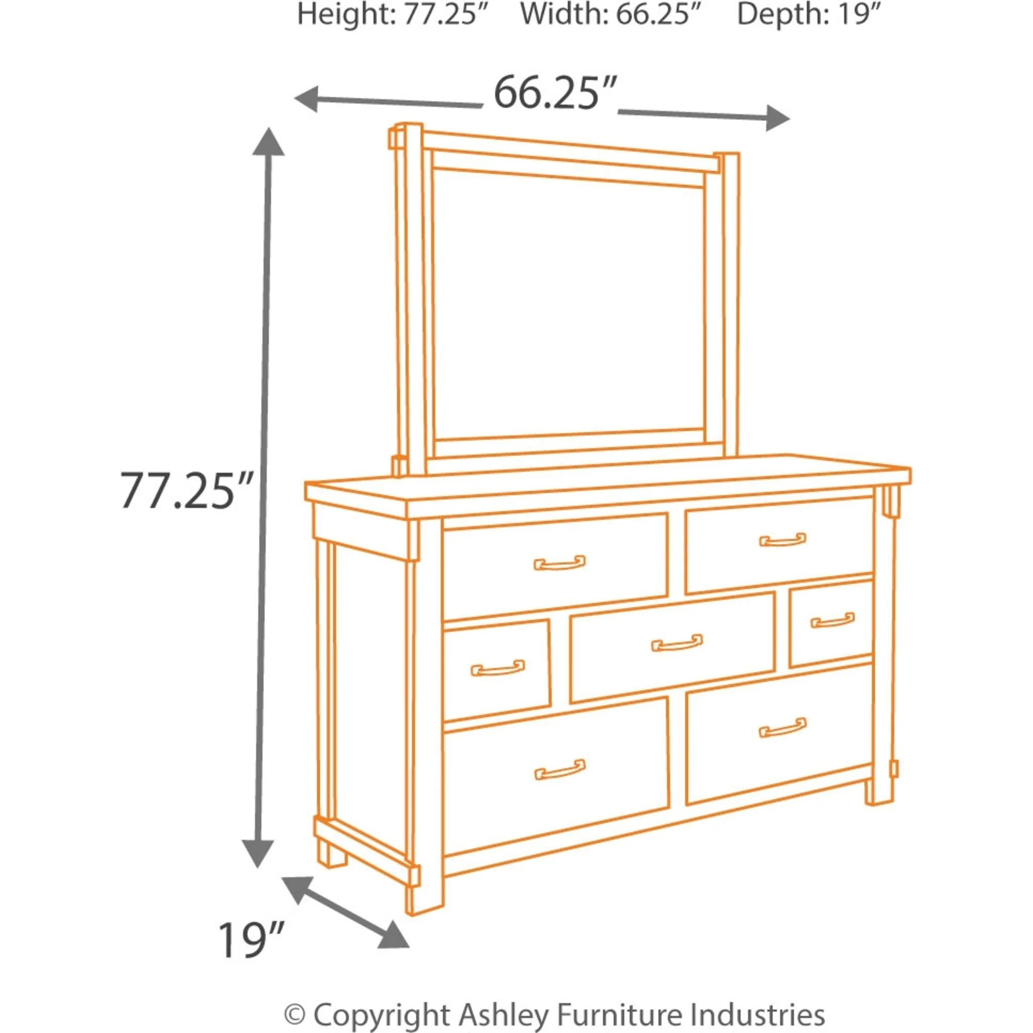Lakeleigh Dresser and Mirror - Image 4