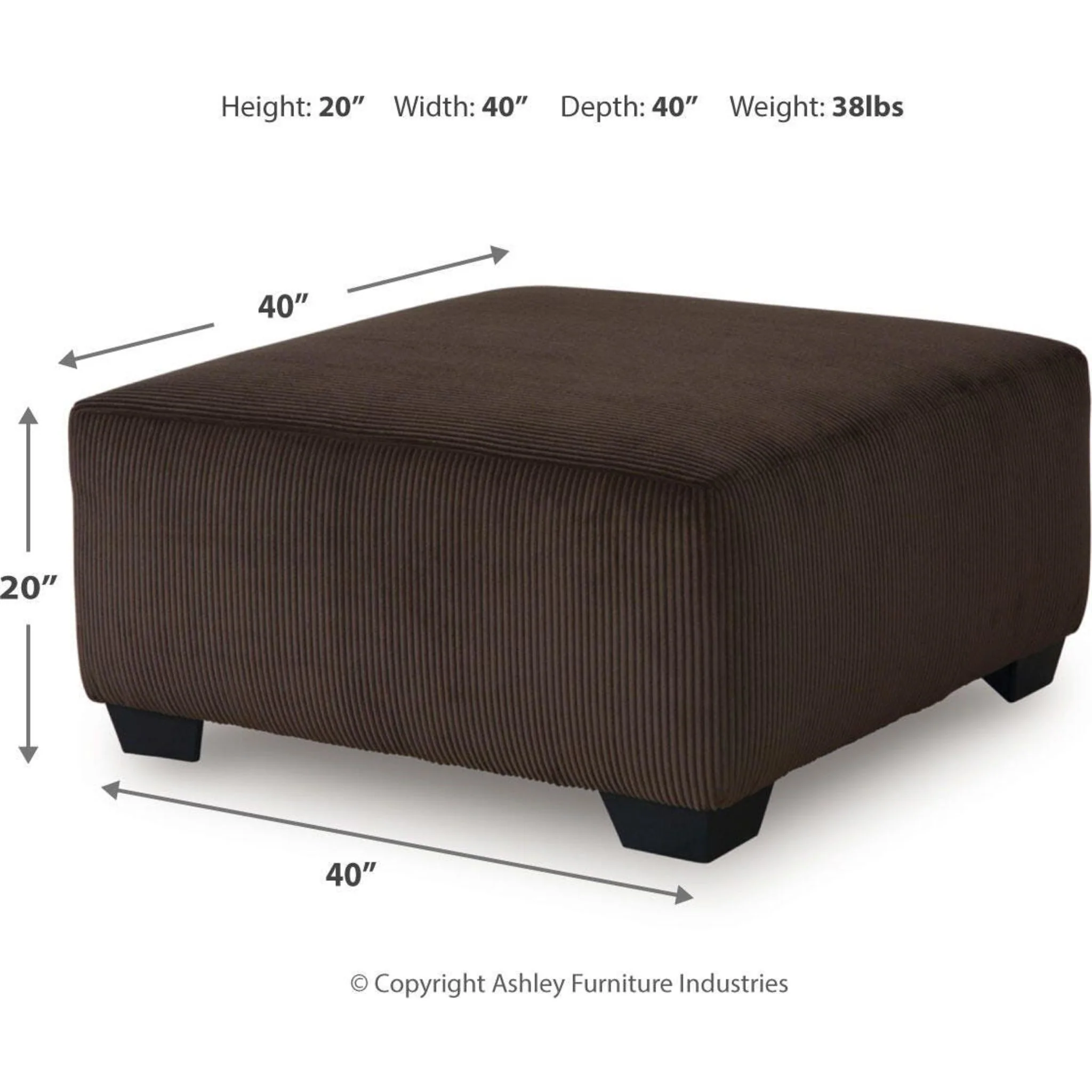 Landsings Oversized Accent Ottoman - Image 3
