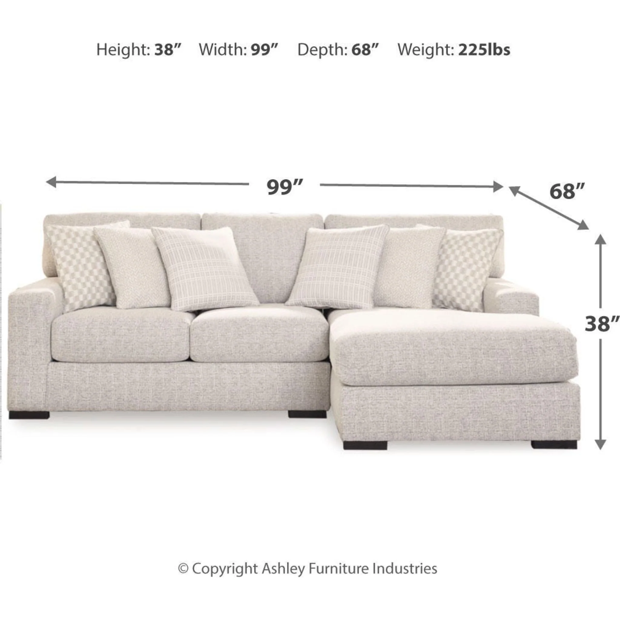 Larce-Exclusive 2 Piece Sectional with Chaise - Image 17