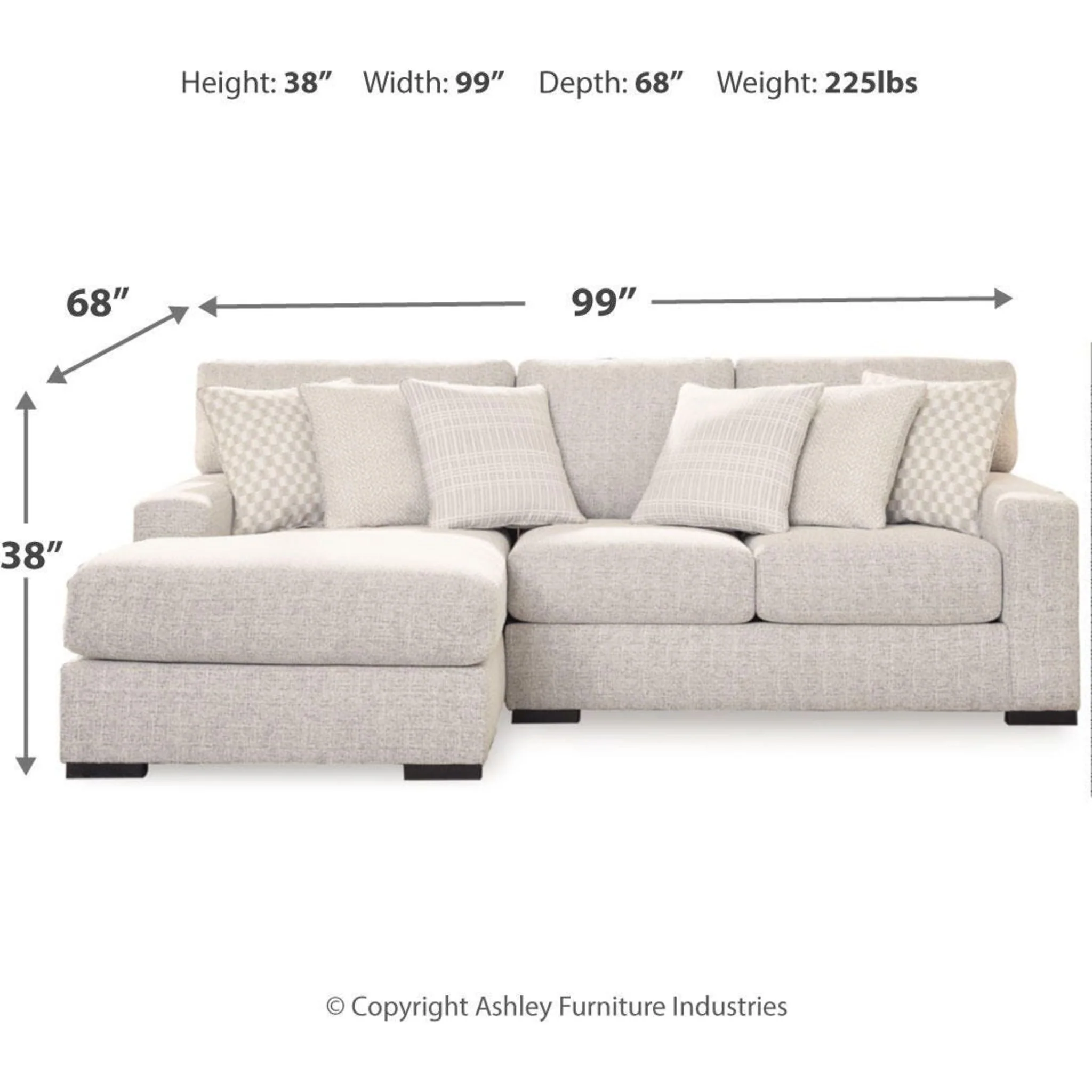 Larce-Exclusive 2 Piece Sectional with Chaise - Image 37