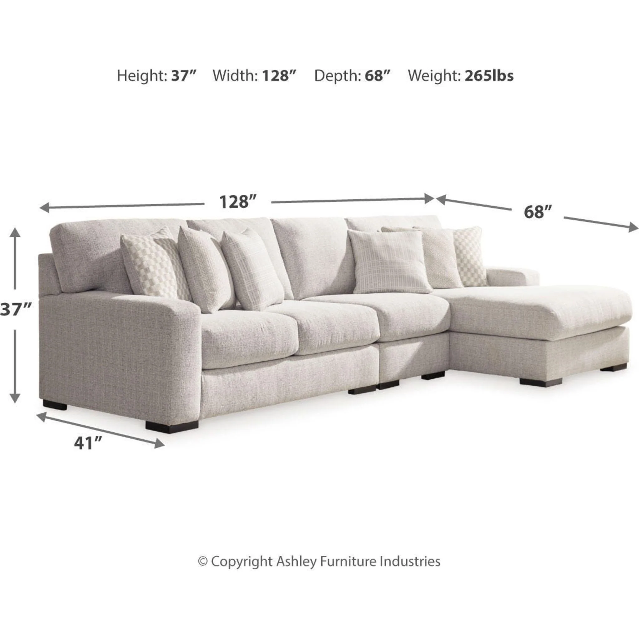 Larce-Exclusive 3 Piece Sectional with Chaise - Image 22