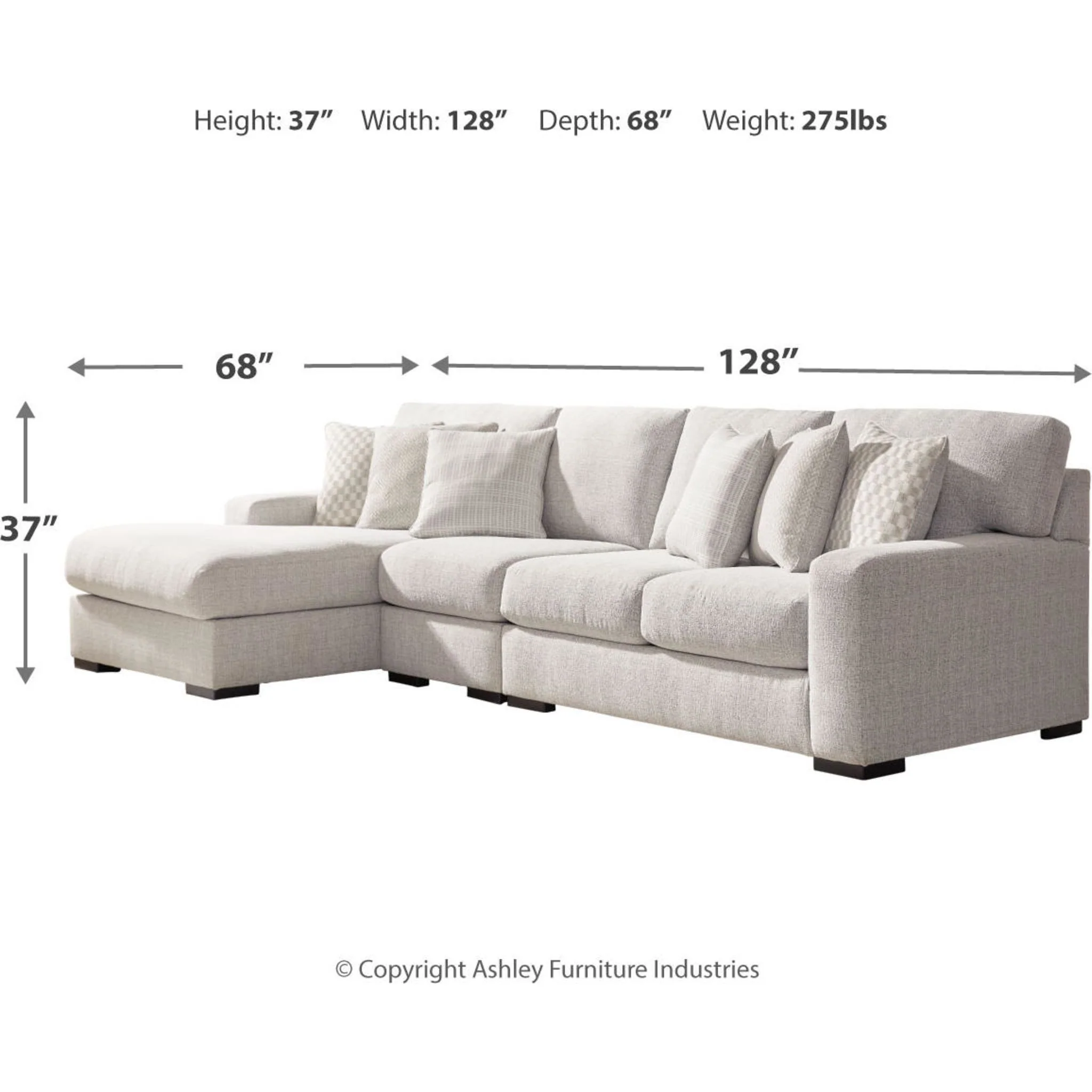 Larce-Exclusive 3 Piece Sectional with Chaise - Image 31