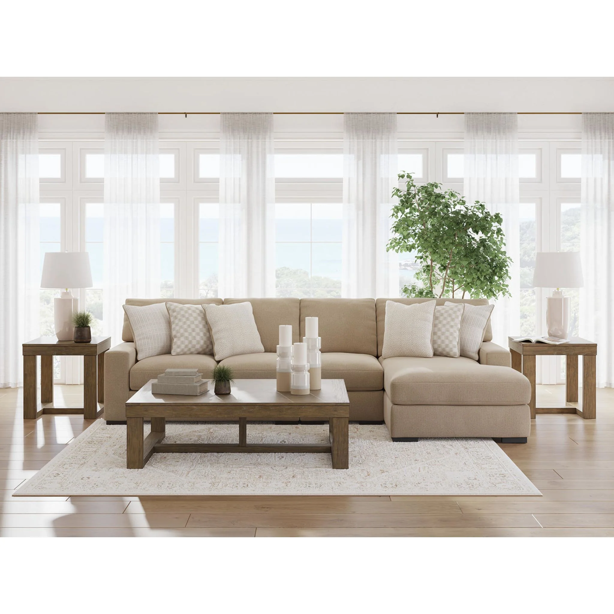 Larce-Exclusive 3 Piece Sectional with Chaise - Image 56