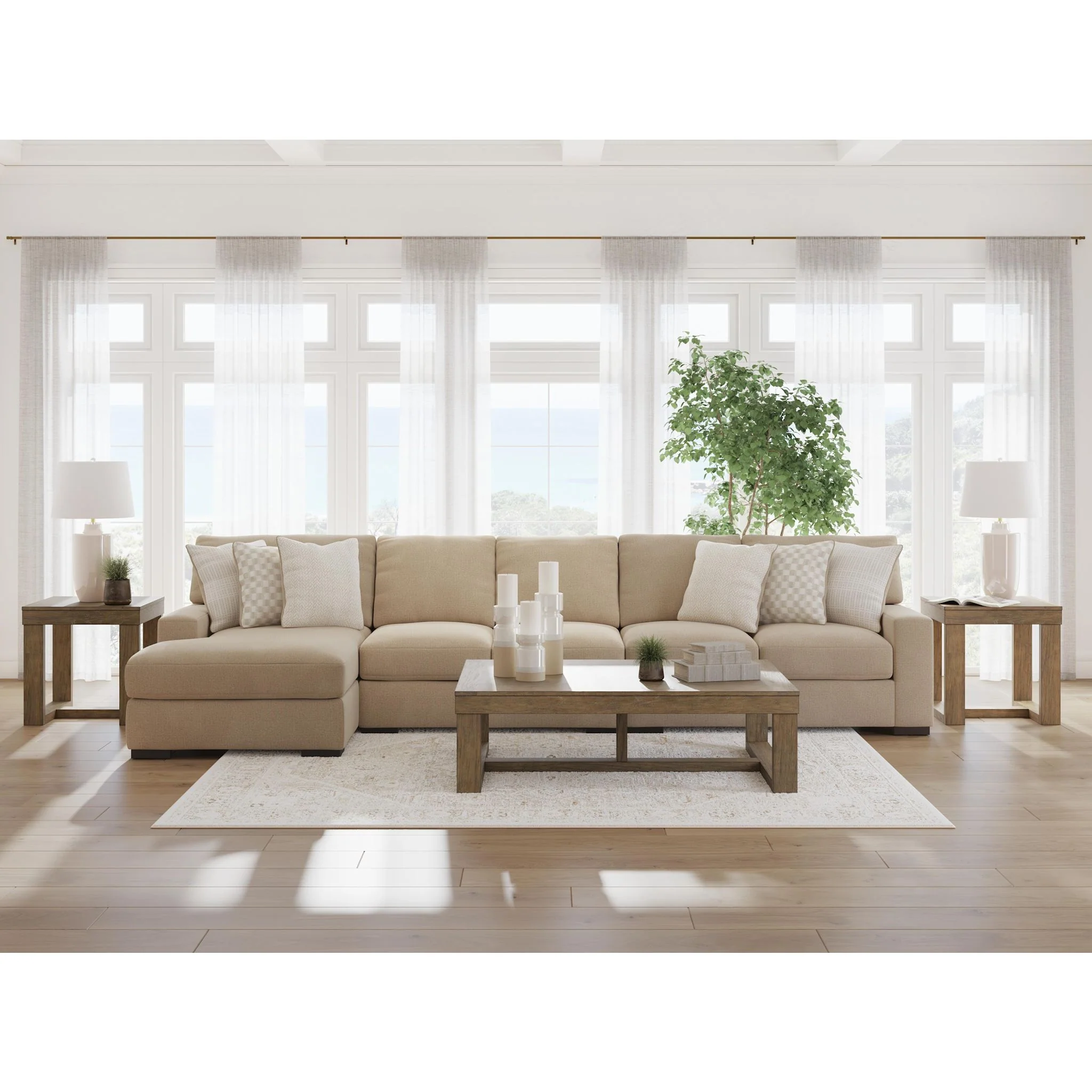 Larce-Exclusive 3 Piece Sectional with Chaise - Image 60