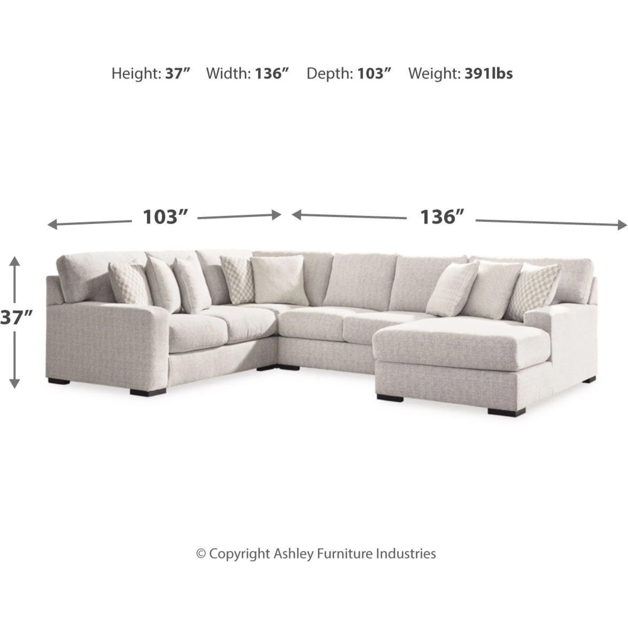 Larce-Exclusive 4 Piece Sectional with Chaise - Image 21