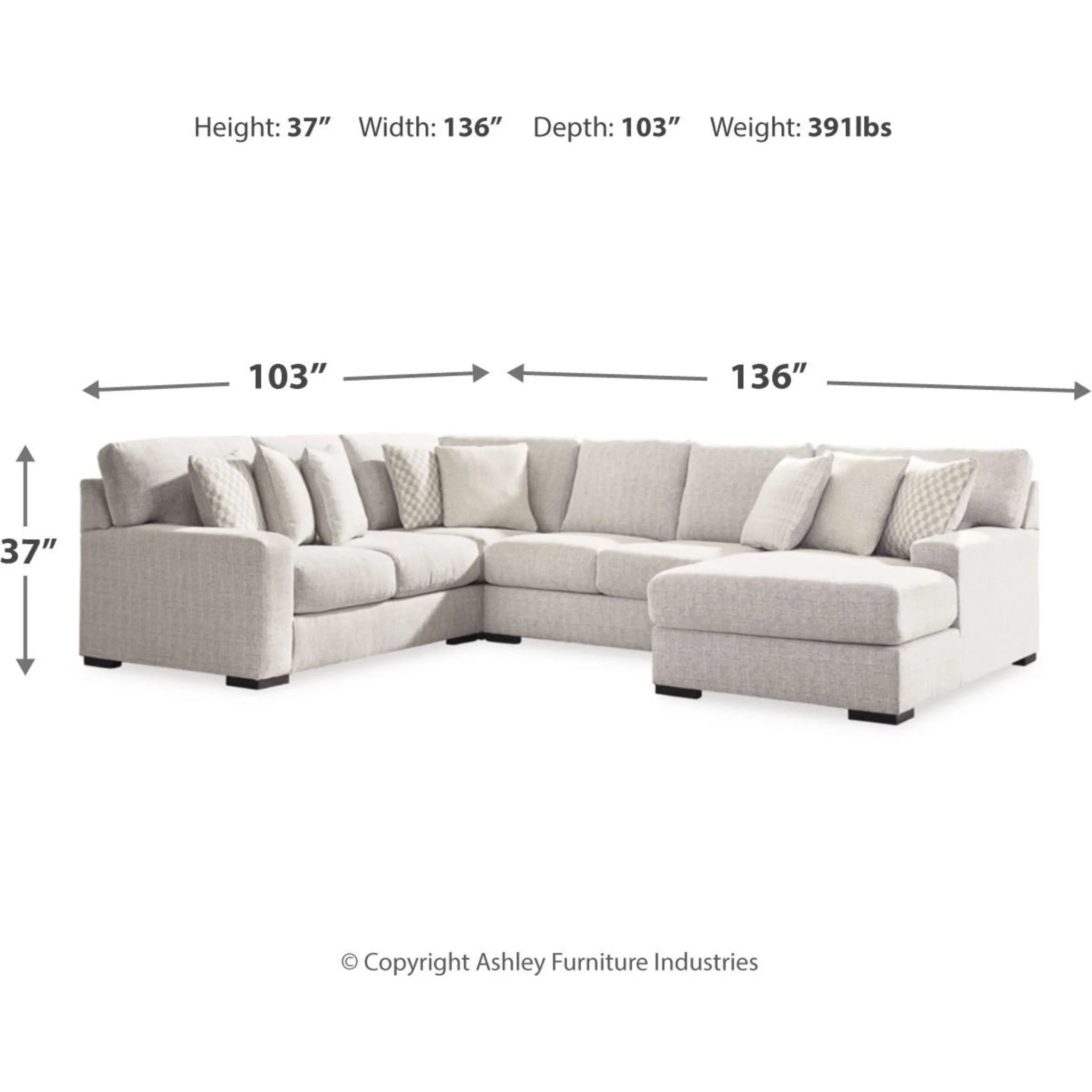 Larce-Exclusive 4 Piece Sectional with Chaise - Image 3