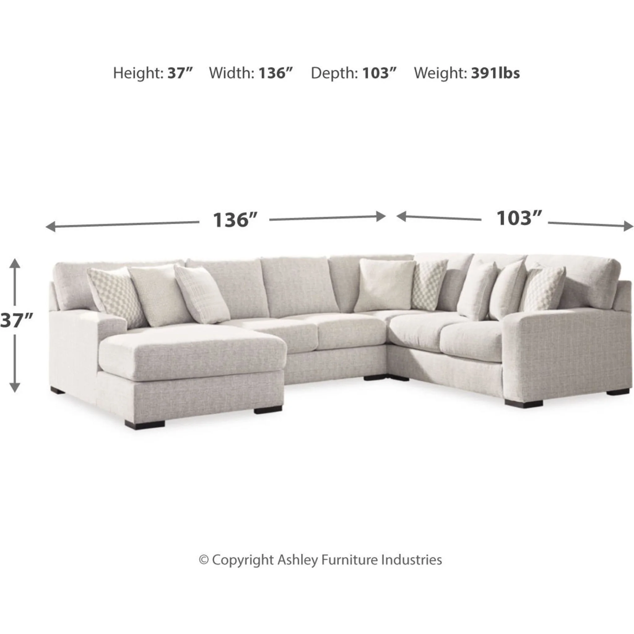 Larce-Exclusive 4 Piece Sectional with Chaise - Image 42