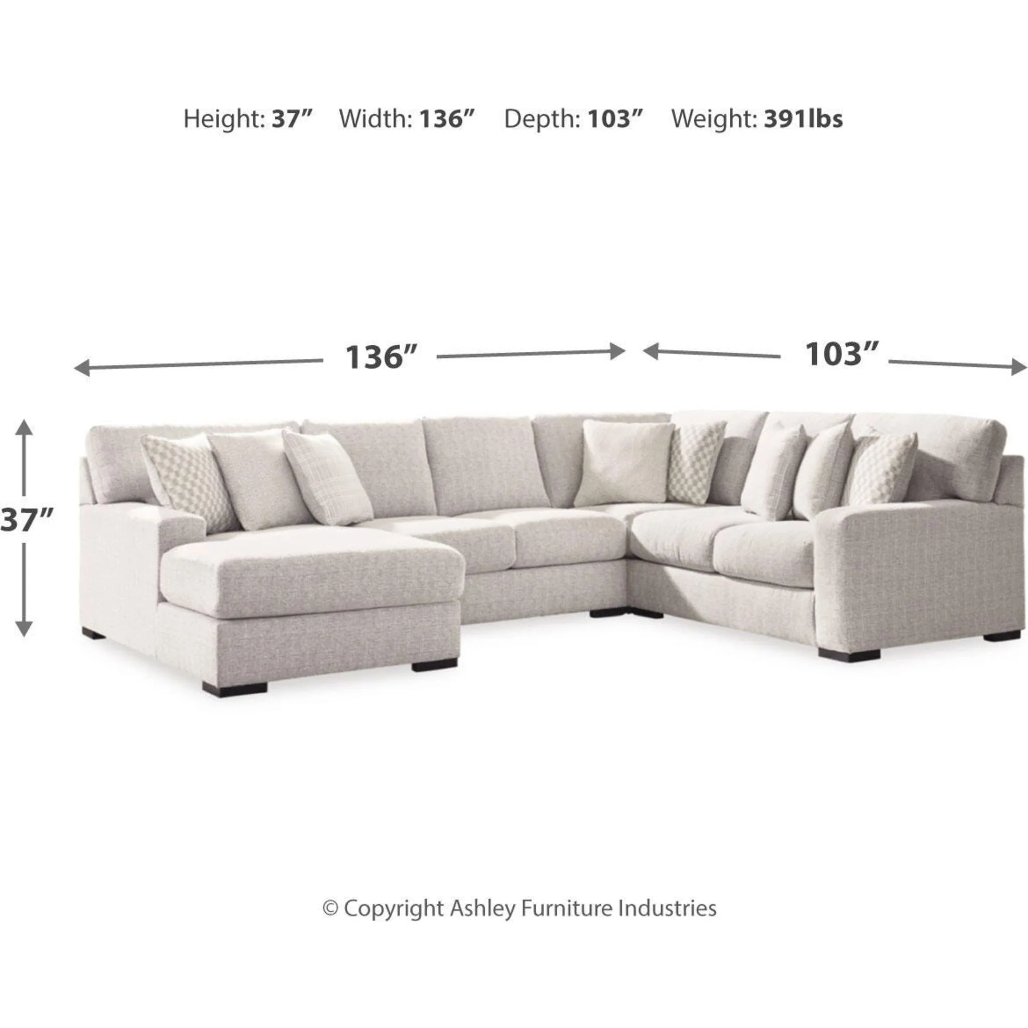 Larce-Exclusive 4 Piece Sectional with Chaise - Image 44