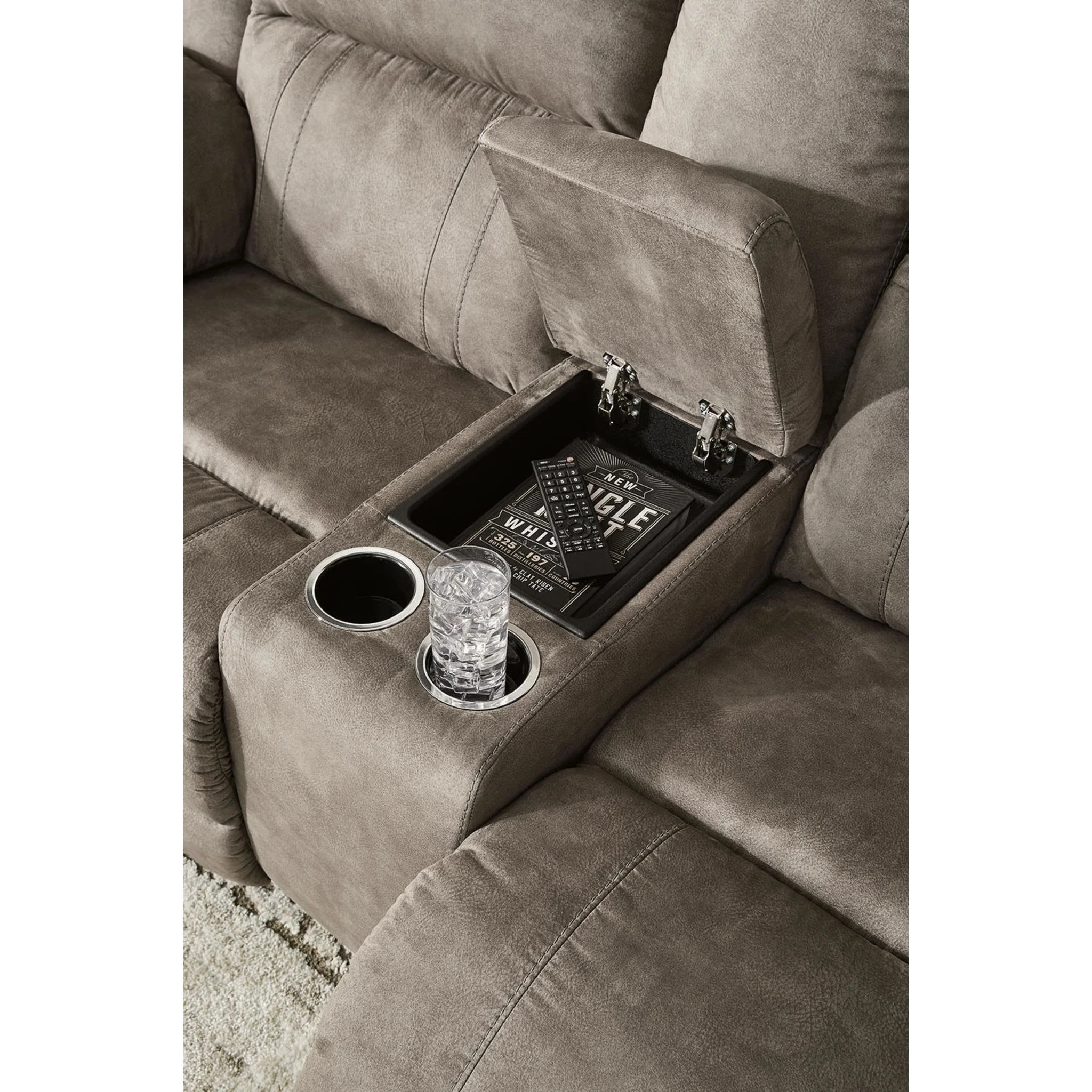 Laresview Reclining Loveseat with Console - Image 7