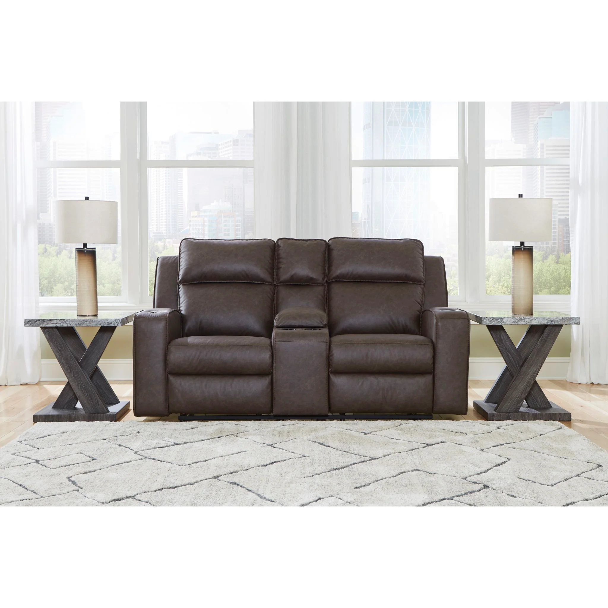 Lavenhorne Reclining Loveseat with Console - Image 2