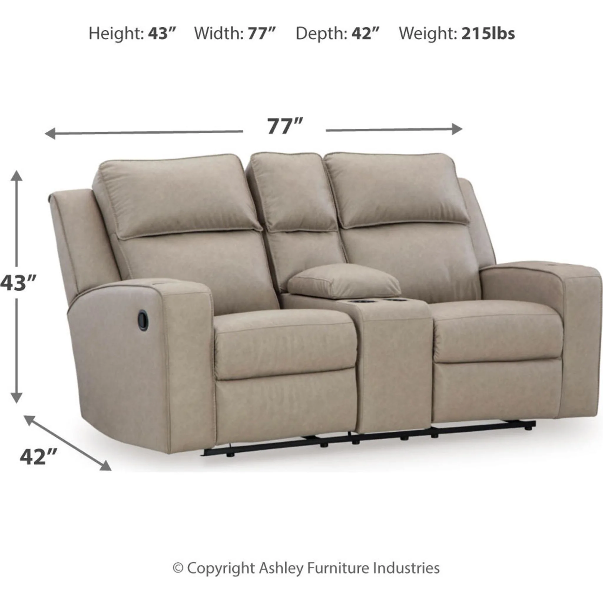 Lavenhorne Reclining Loveseat with Console - Image 20