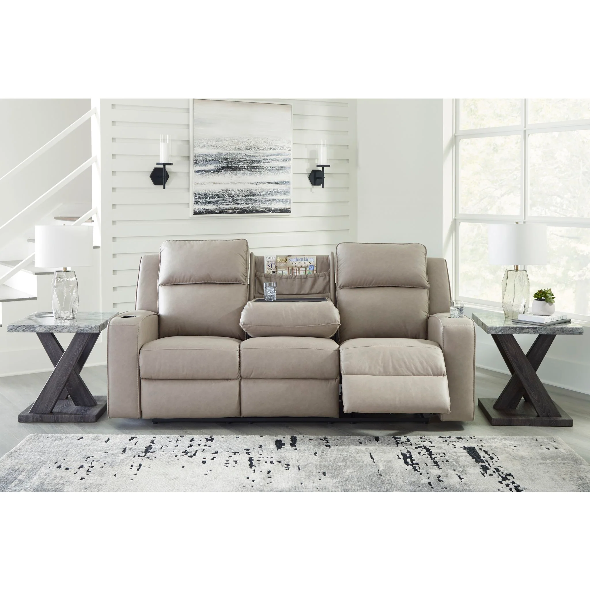 Lavenhorne Reclining Sofa with Drop Down Table - Image 16