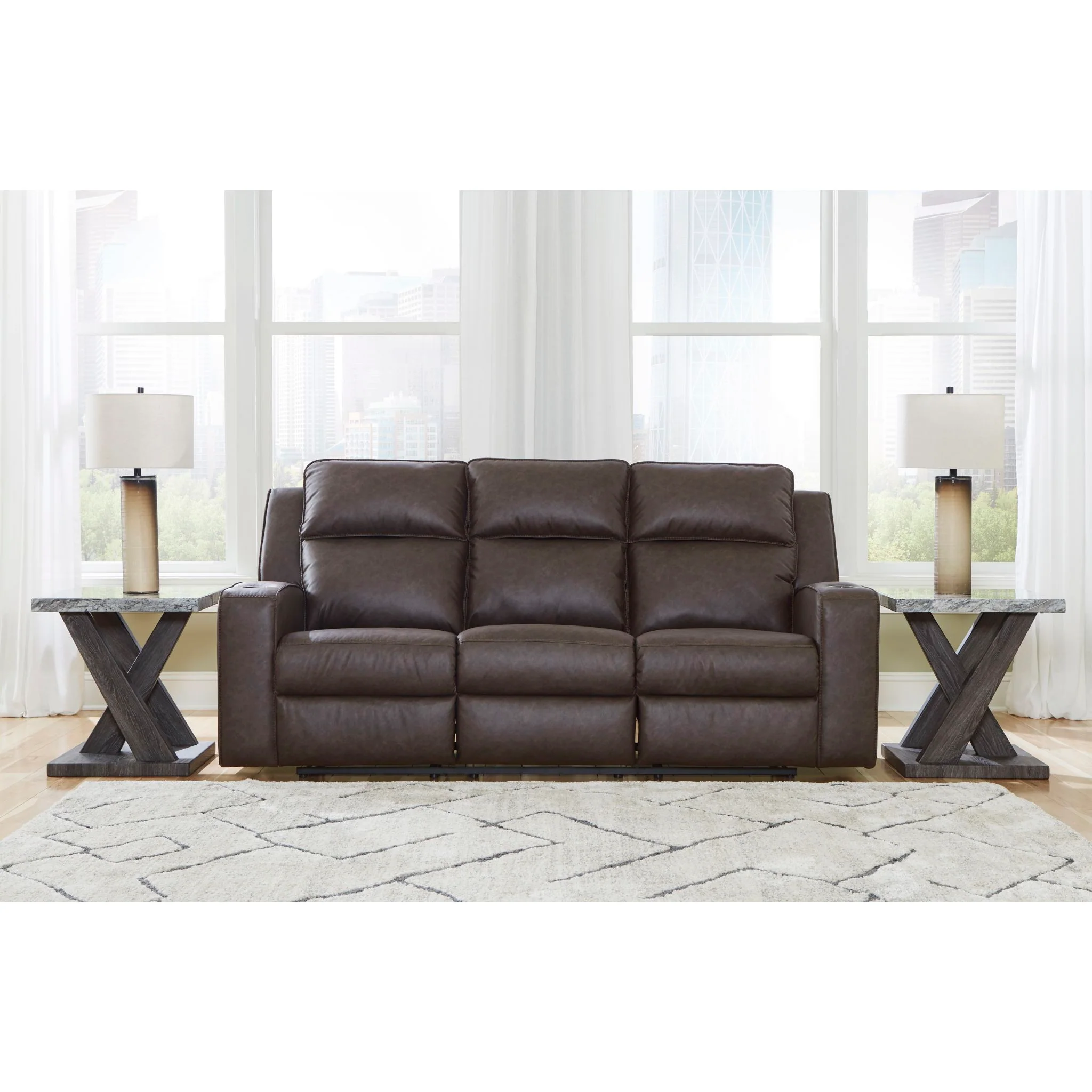Lavenhorne Reclining Sofa with Drop Down Table - Image 2
