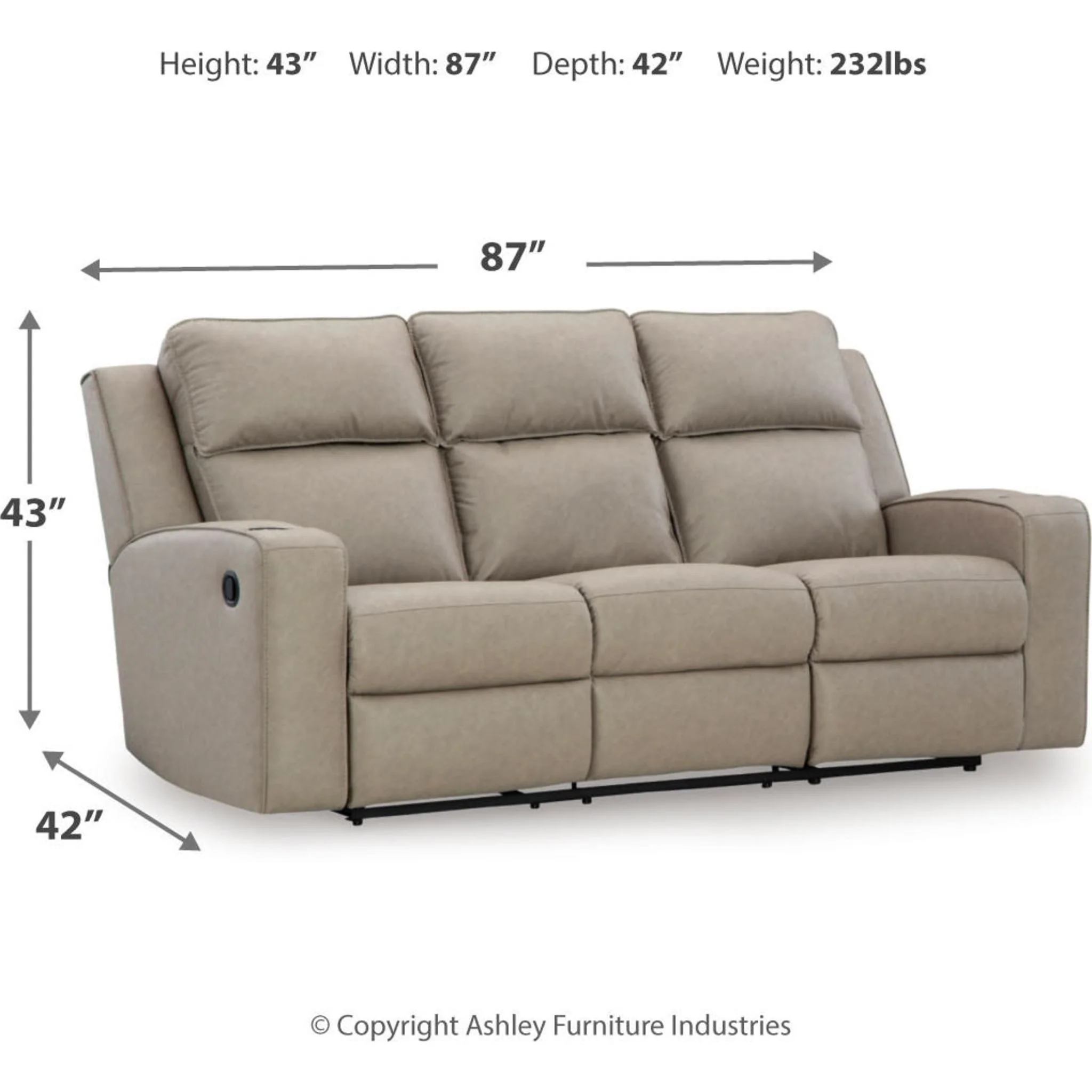 Lavenhorne Reclining Sofa with Drop Down Table - Image 24
