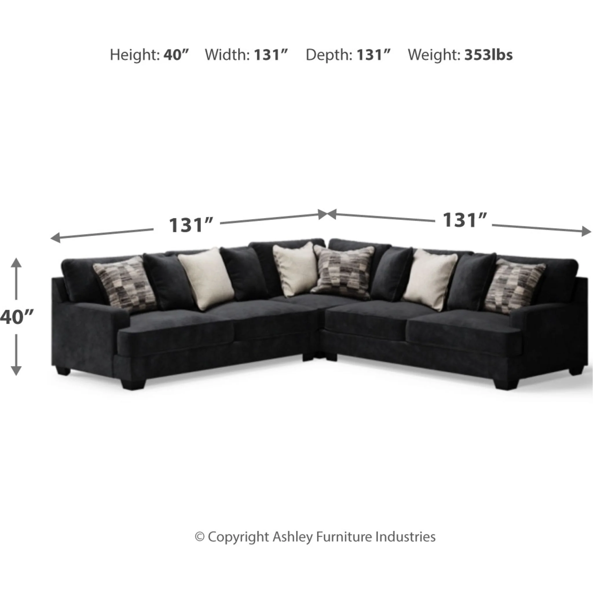 Lavernett 3 Piece Sectional - Image 5
