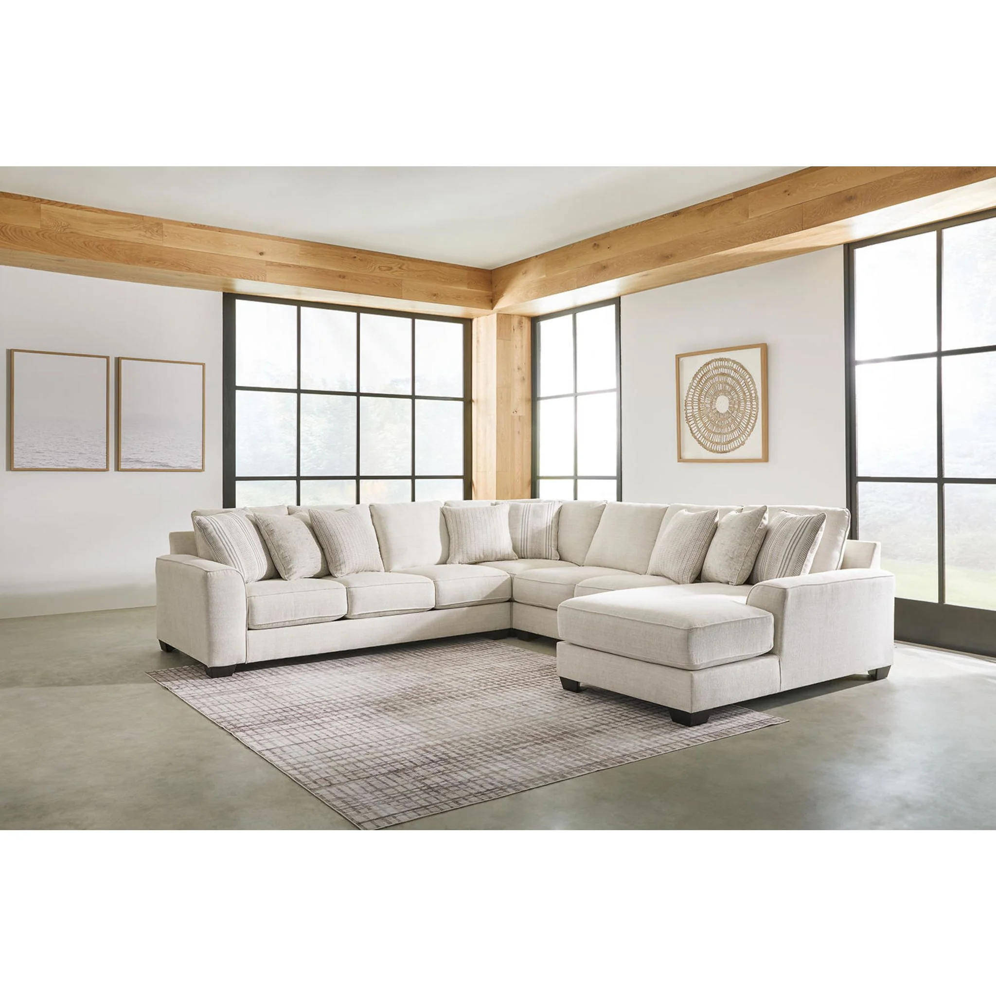 Lerenza-Exclusive 4 Piece Sectional with Chaise - Image 2