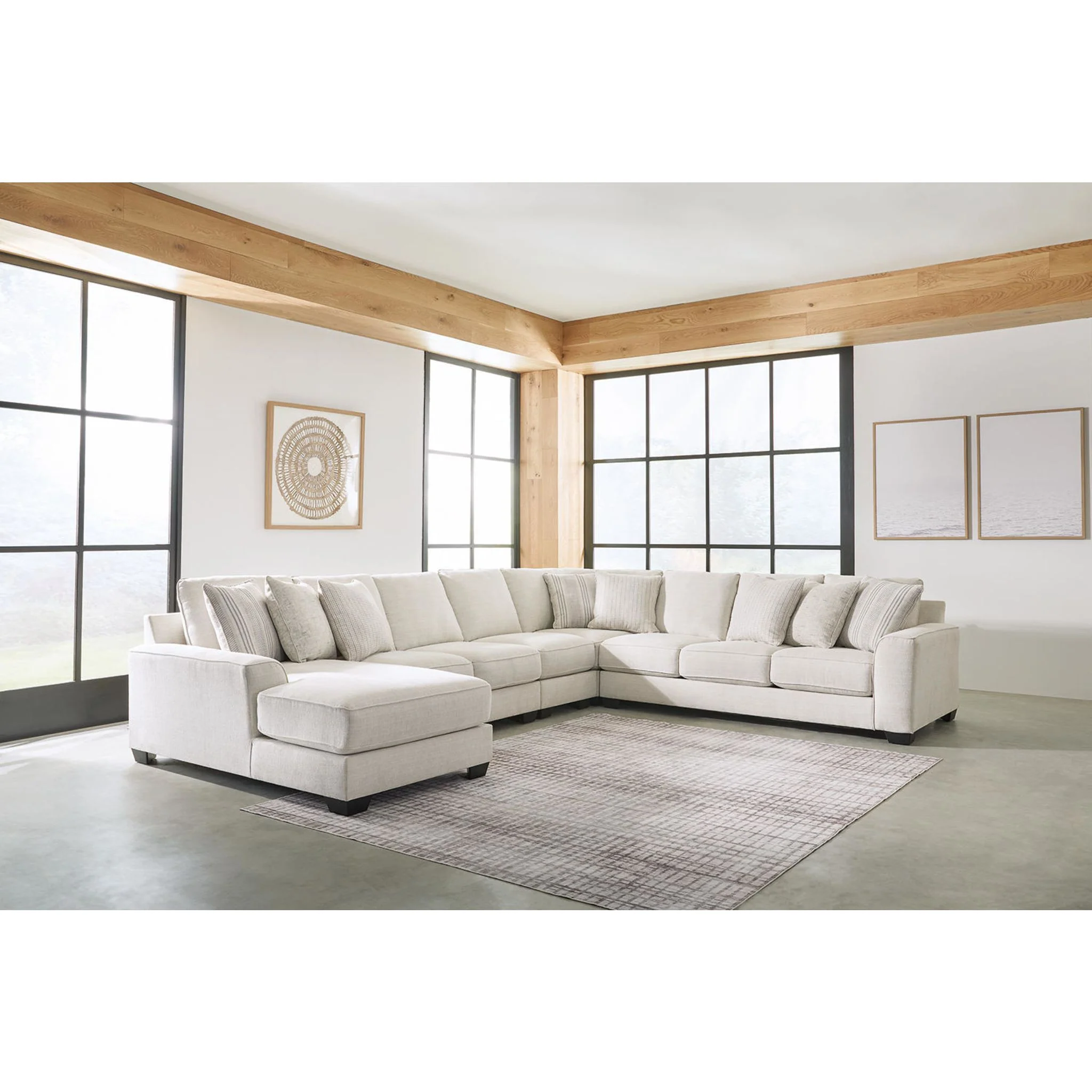 Lerenza-Exclusive 5 Piece Sectional with Chaise - Image 12