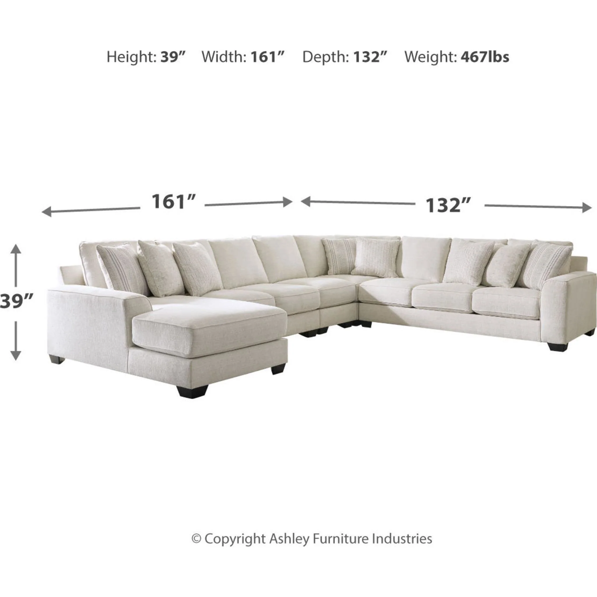 Lerenza-Exclusive 5 Piece Sectional with Chaise - Image 16