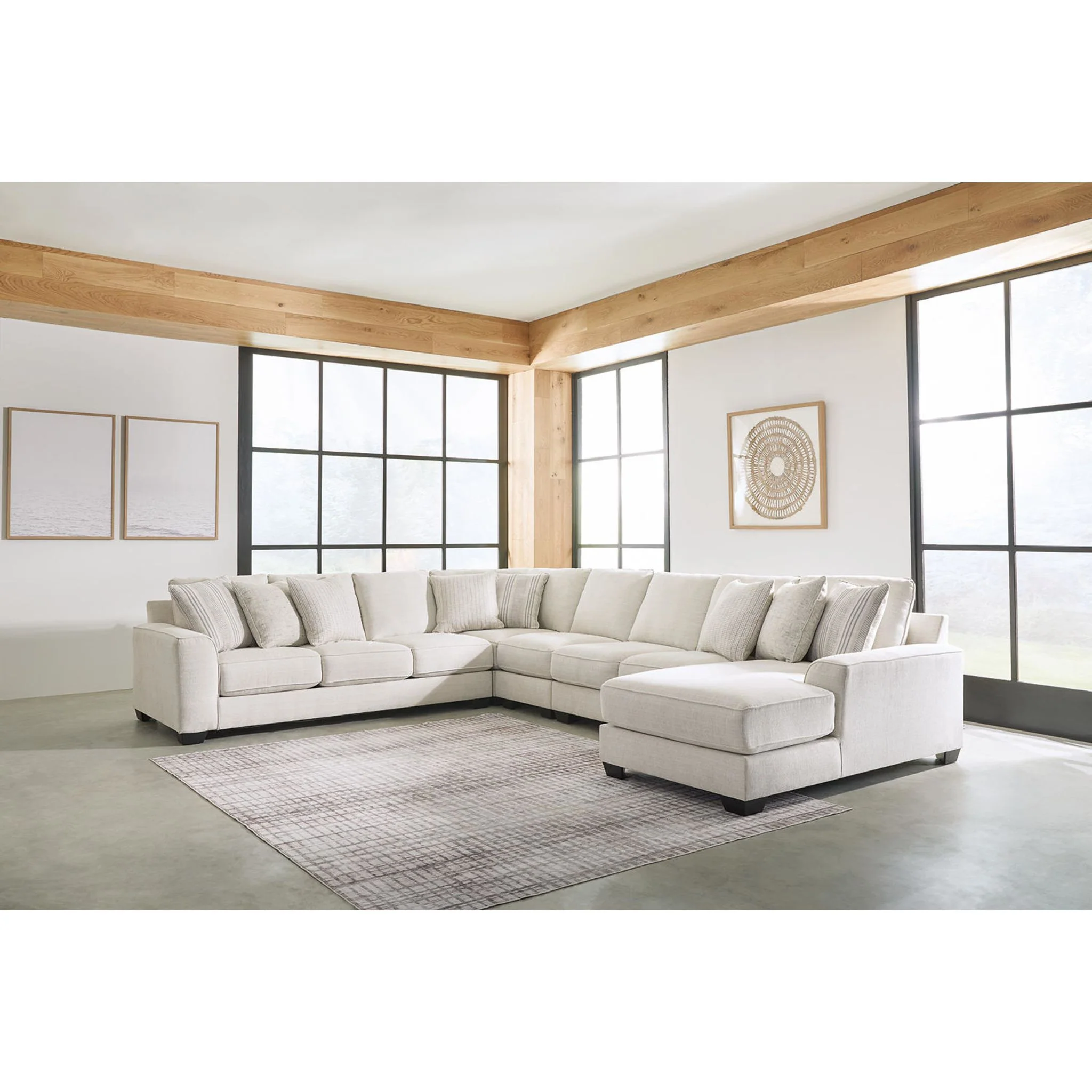 Lerenza-Exclusive 5 Piece Sectional with Chaise - Image 2