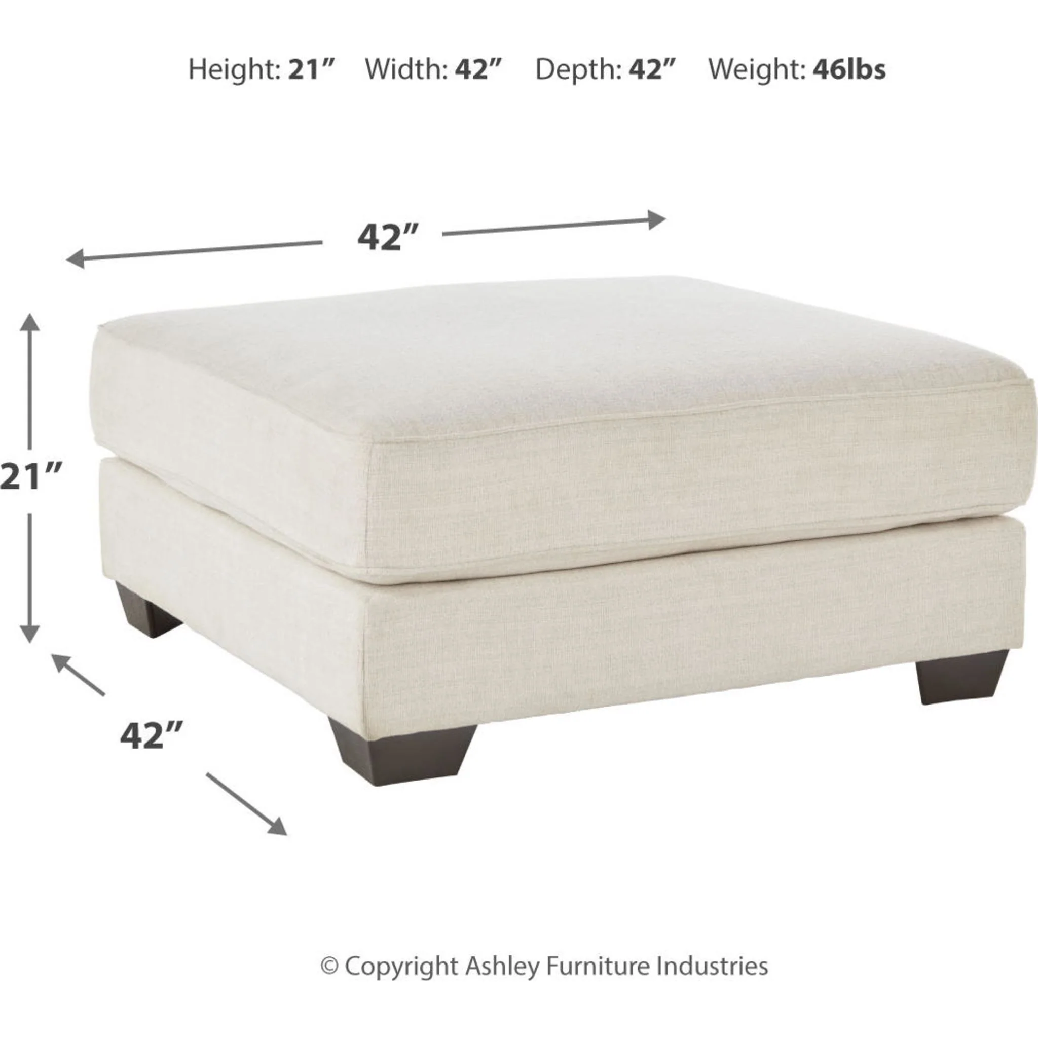 Lerenza-Exclusive Oversized Accent Ottoman - Image 7