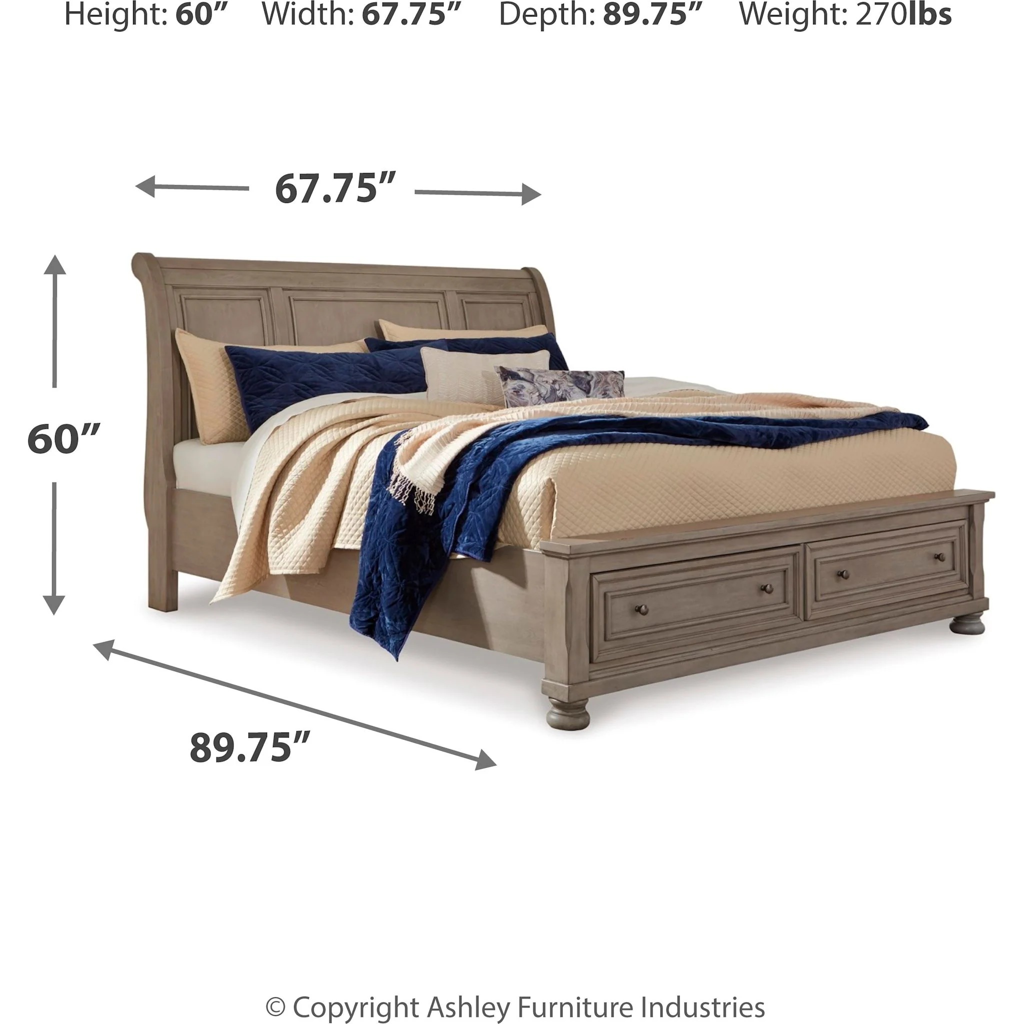 Lettner Sleigh Storage Bed - Image 12