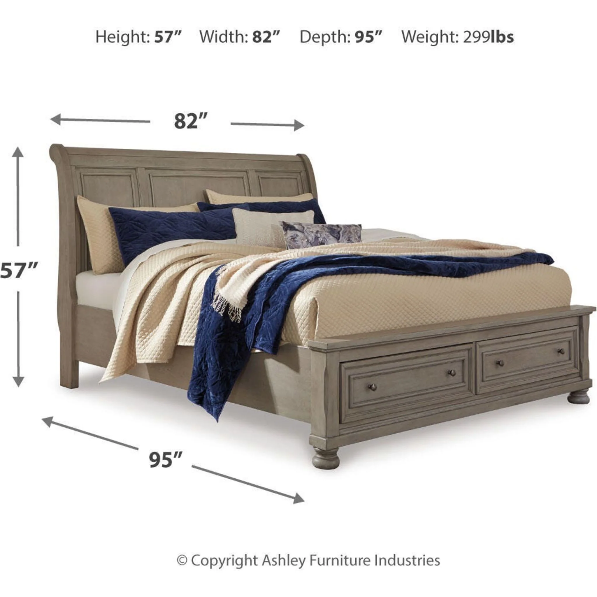 Lettner Sleigh Storage Bed - Image 29