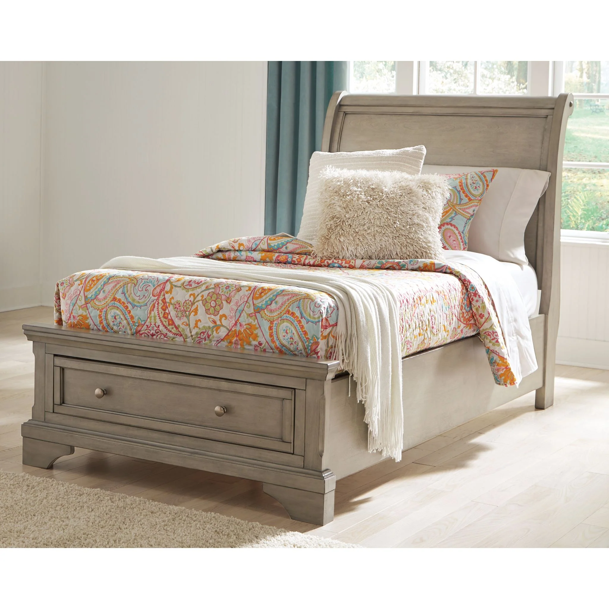 Lettner Twin Sleigh Storage Bed - Image 5