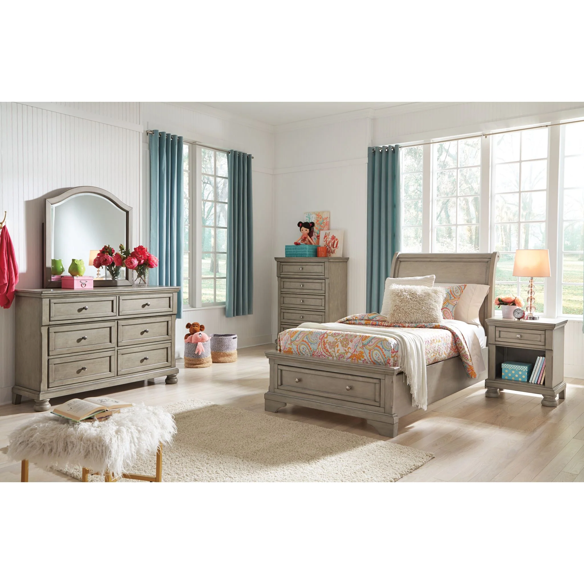 Lettner Twin Sleigh Storage Bed - Image 7