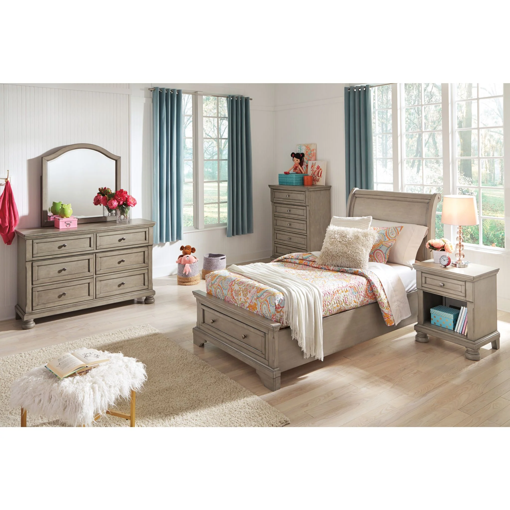 Lettner Twin Sleigh Storage Bed - Image 8