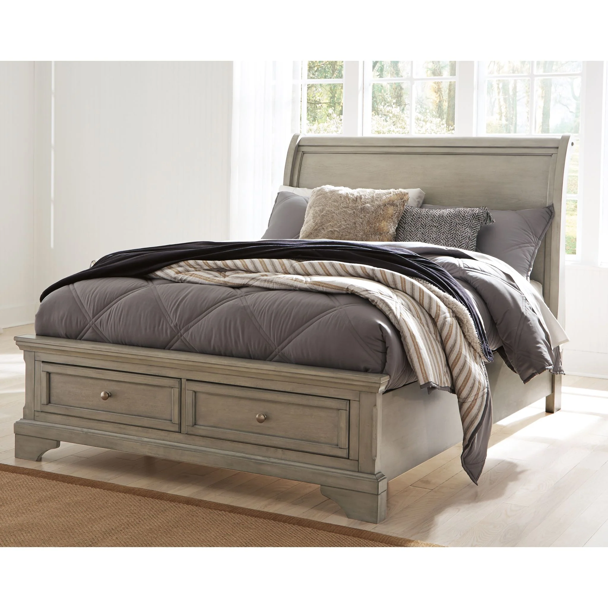Lettner Full Sleigh Storage Bed - Image 5