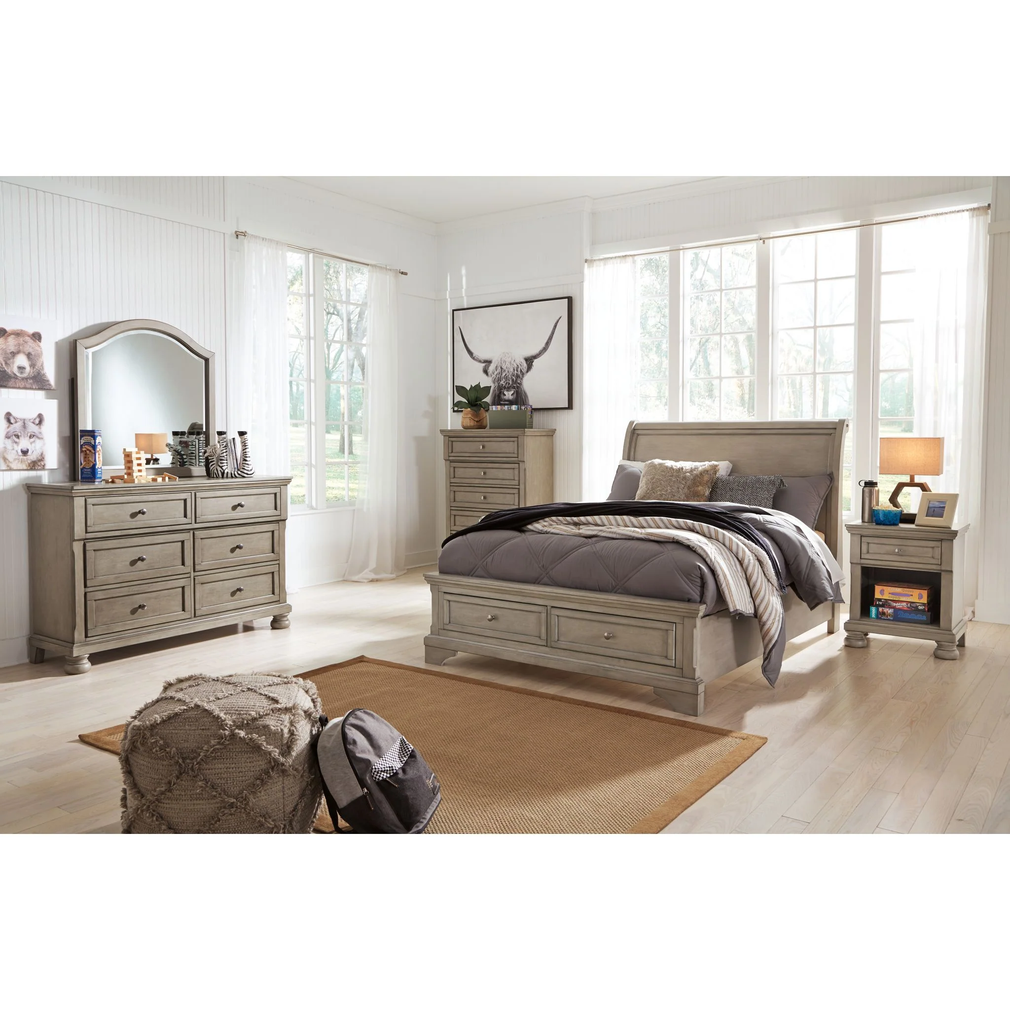 Lettner Full Sleigh Storage Bed - Image 7