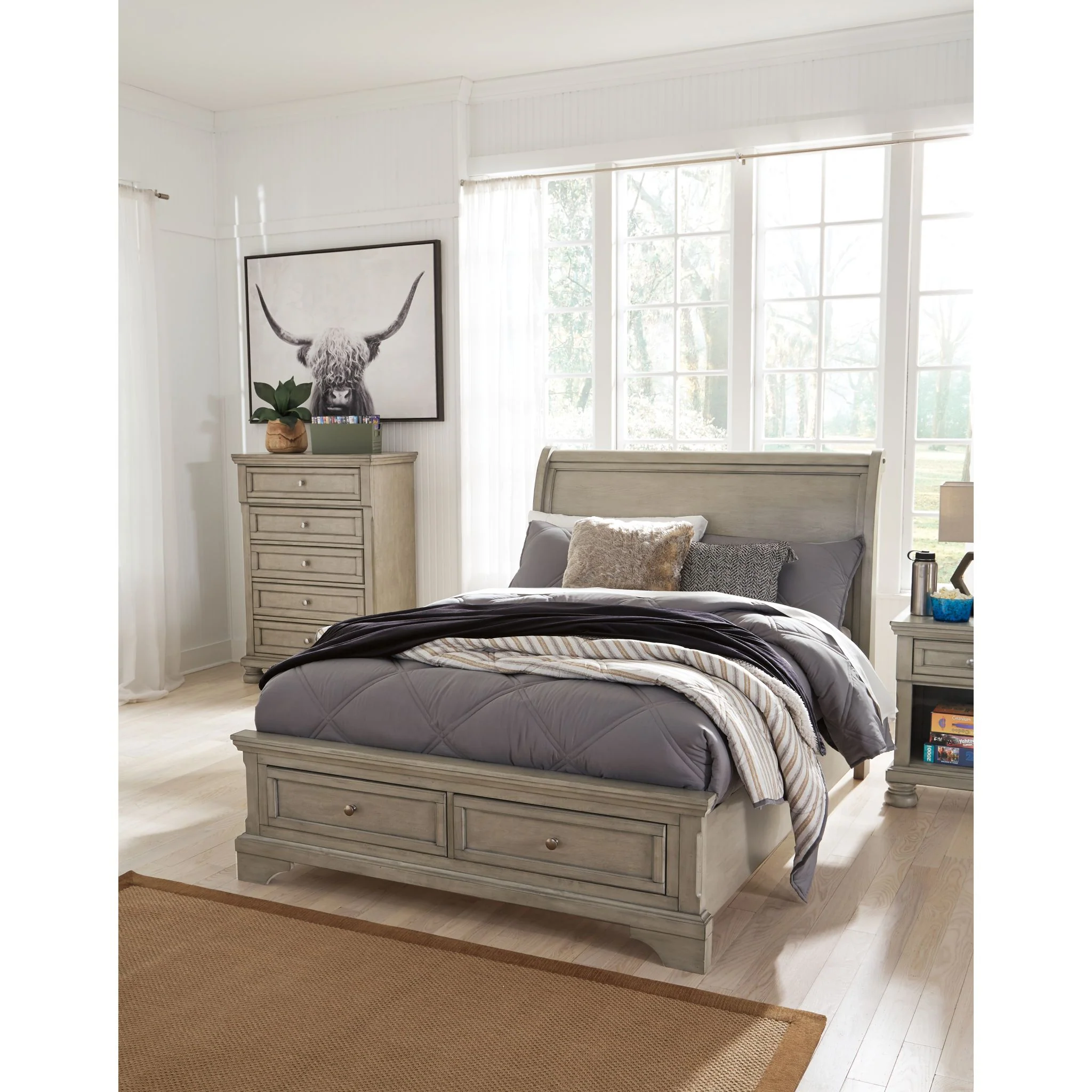 Lettner Full Sleigh Storage Bed - Image 8