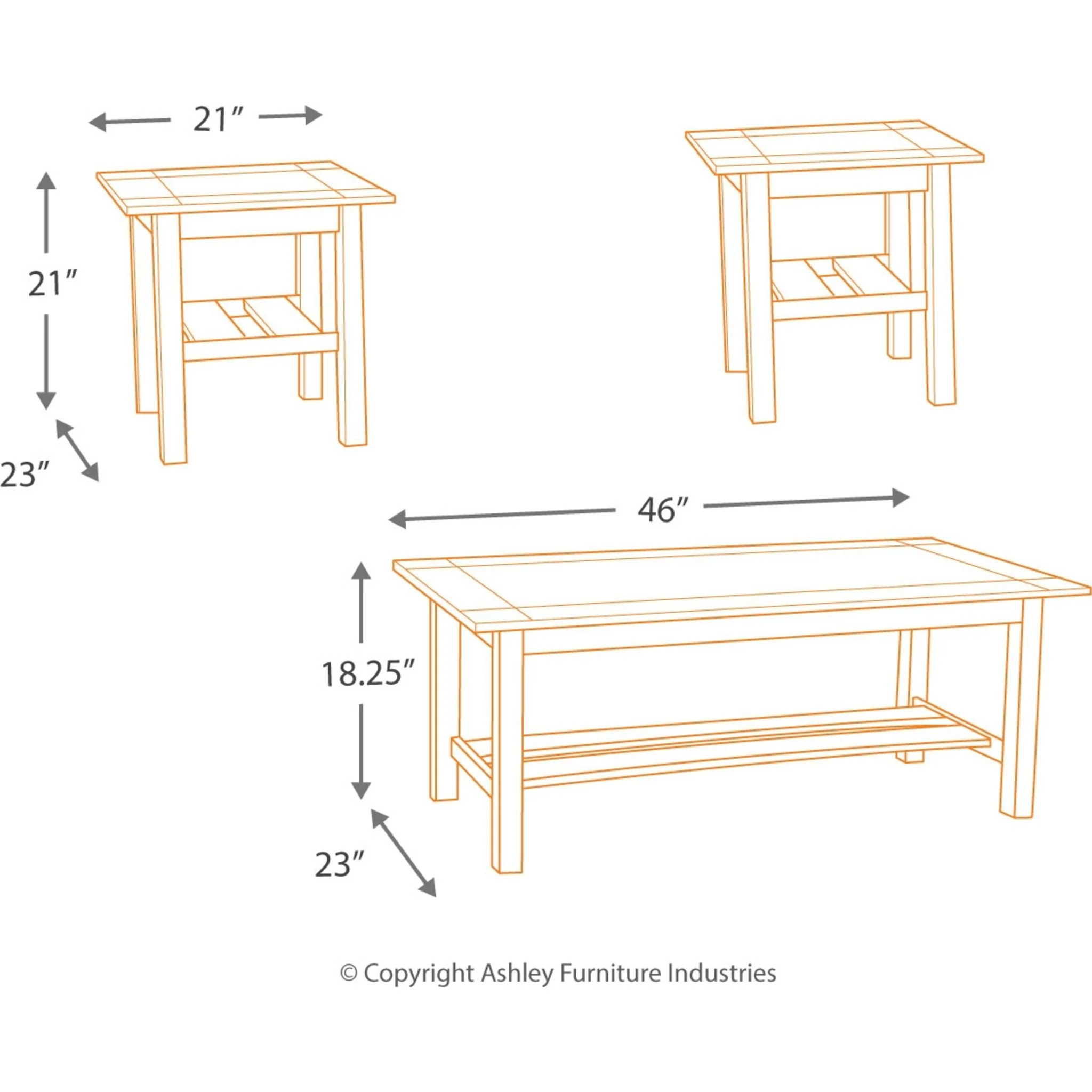 Lewis Occasional Table Set (set of 3) - Image 4