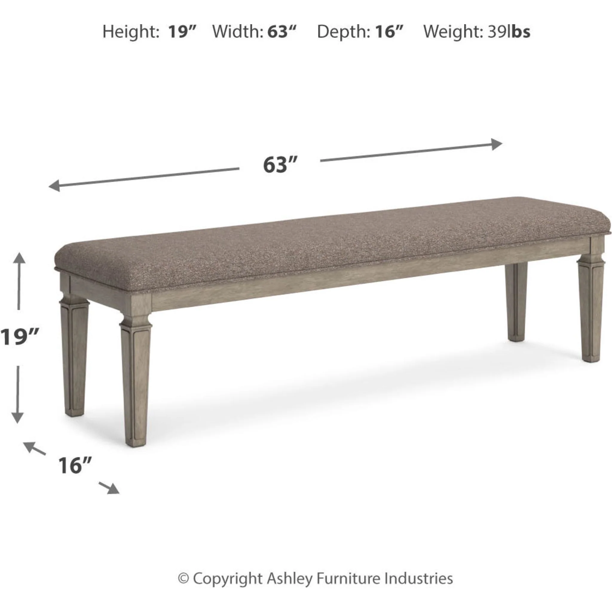 Lexorne Dining Bench - Image 10
