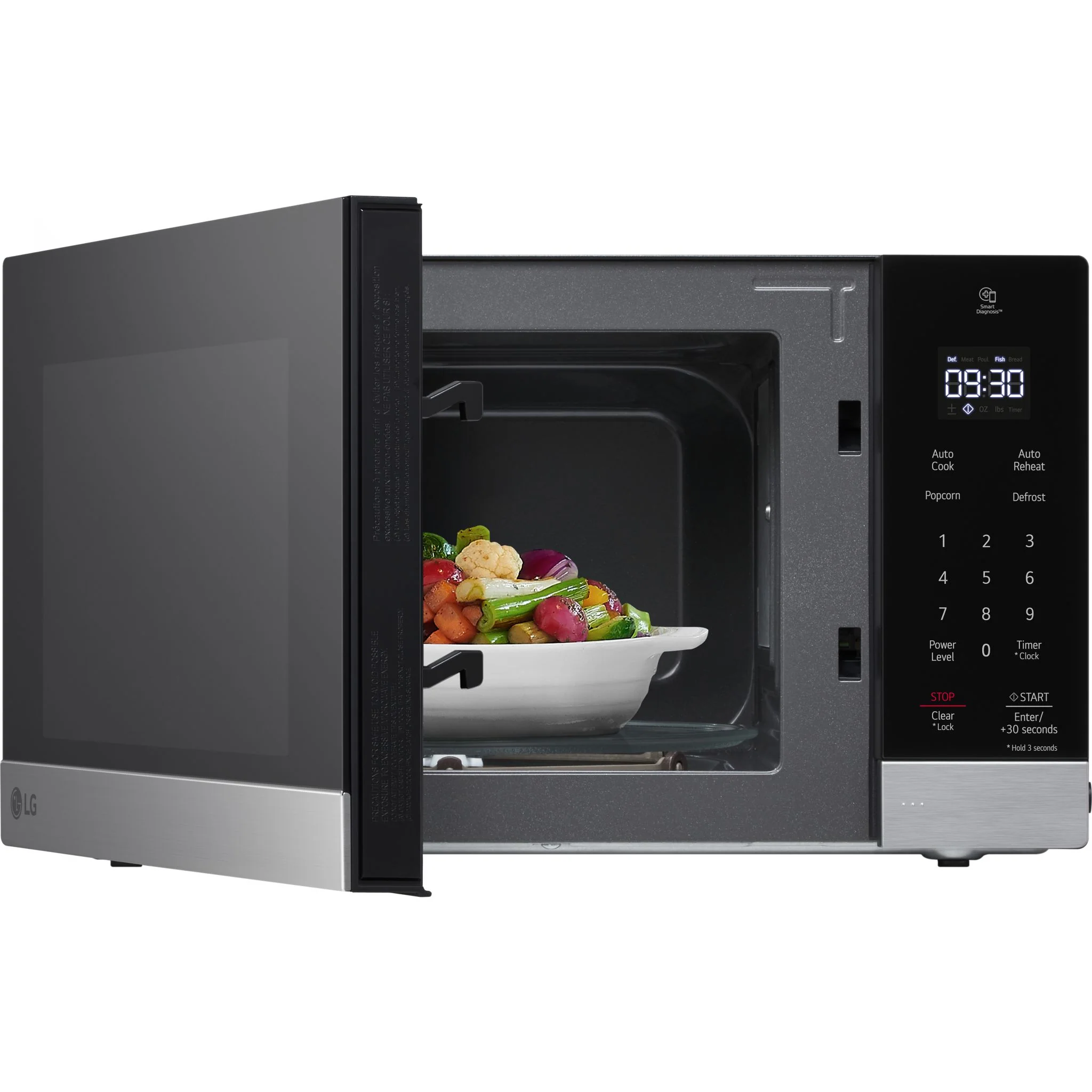 LG 0.9 cu. ft. NeoChef™ Countertop Microwave with Smart Inverter - Stainless (MSER0990S) - Image 8
