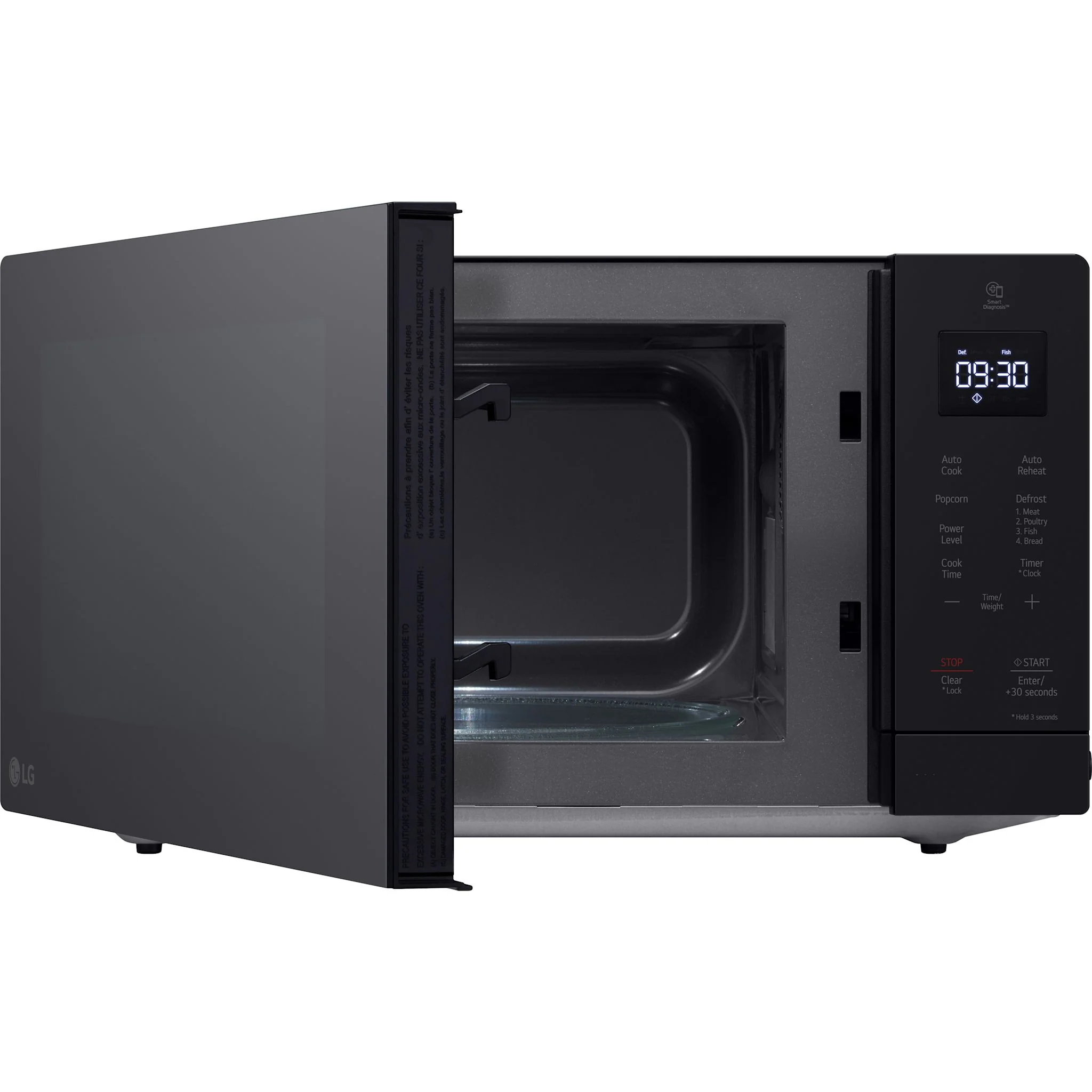 LG 1.1 cu. ft. Countertop Microwave with EasyClean® Interior - BLACK (MSER1130B) - Image 9