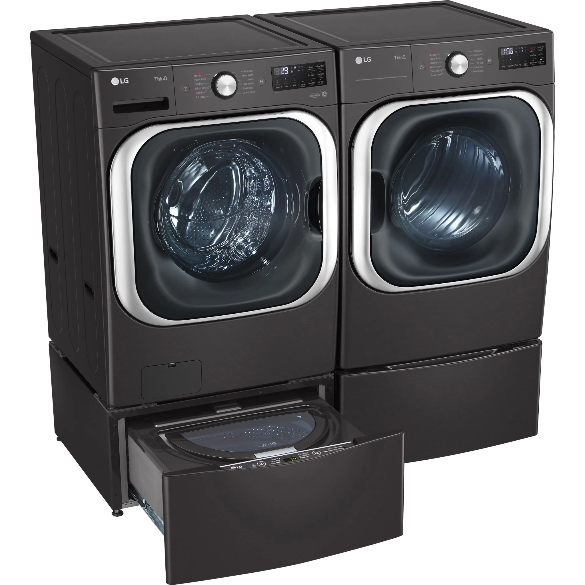 LG 1.1.cu.ft. TWINWash™ Pedestal Washer - Black (WD200CB) - Image 11